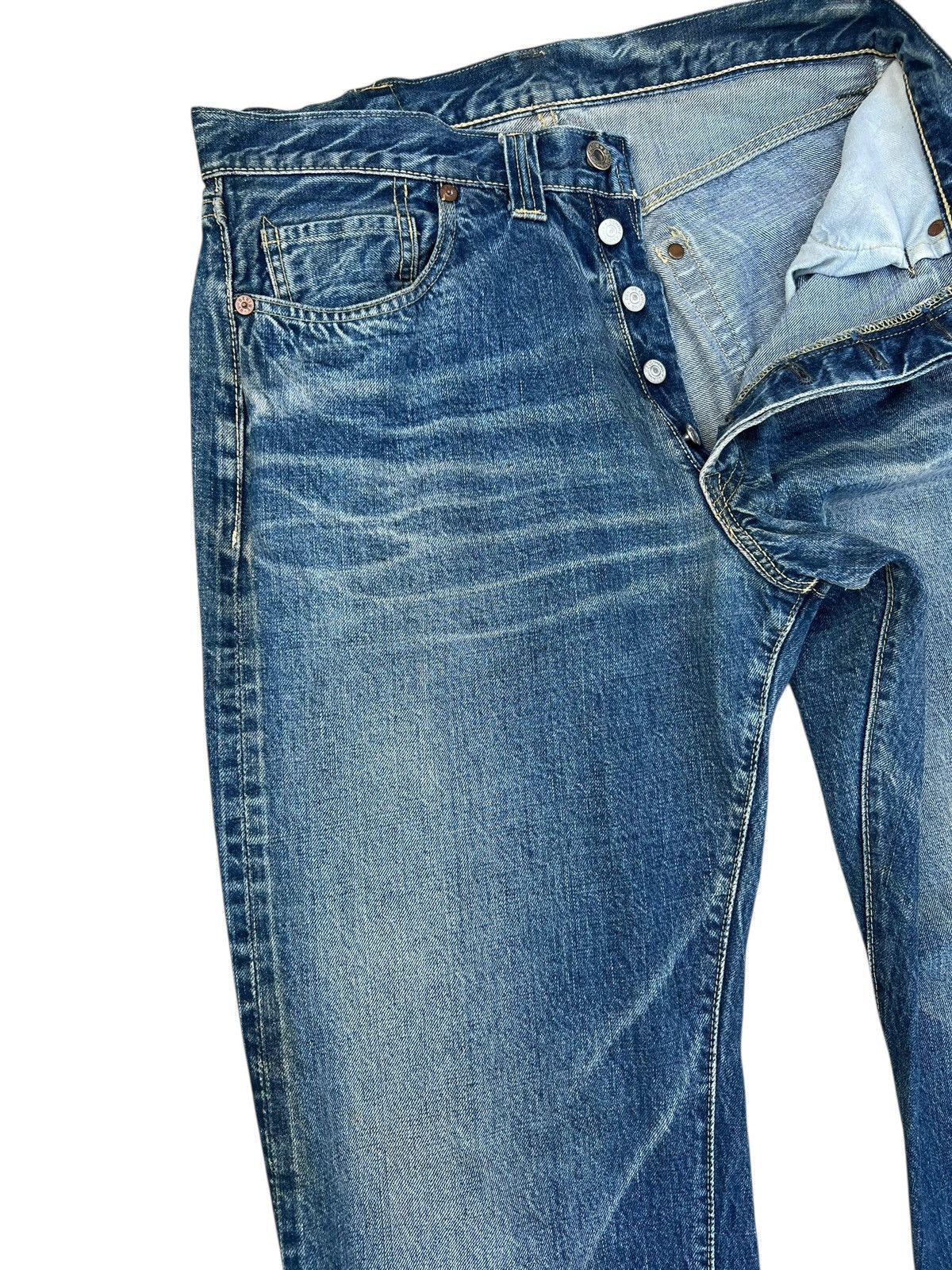 Denime RARE! Vintage DENIME ORIZZONTI Aging Denim Selvedge Jeans Size US 31 - 8 Thumbnail