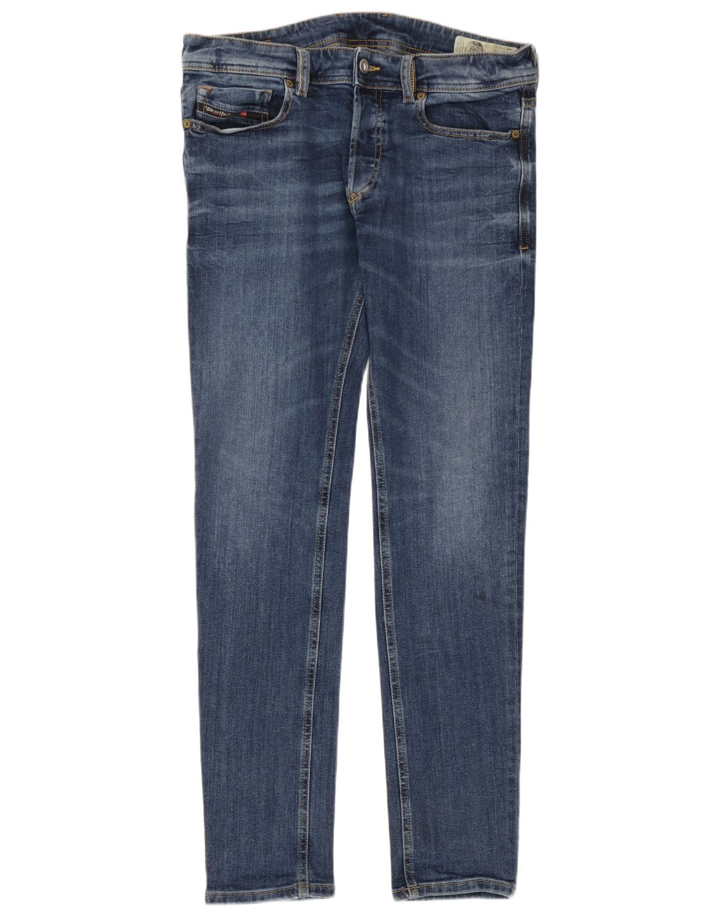 Diesel Womens Sleenker-x Slim Skinny Jeans W32 L30 Blue Cotton Size 24" / US 00 / IT 34 - 1 Thumbnail