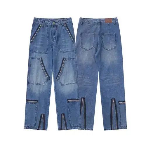 Jean fade cargo jeans Size US 34 / EU 50 - 3 Thumbnail