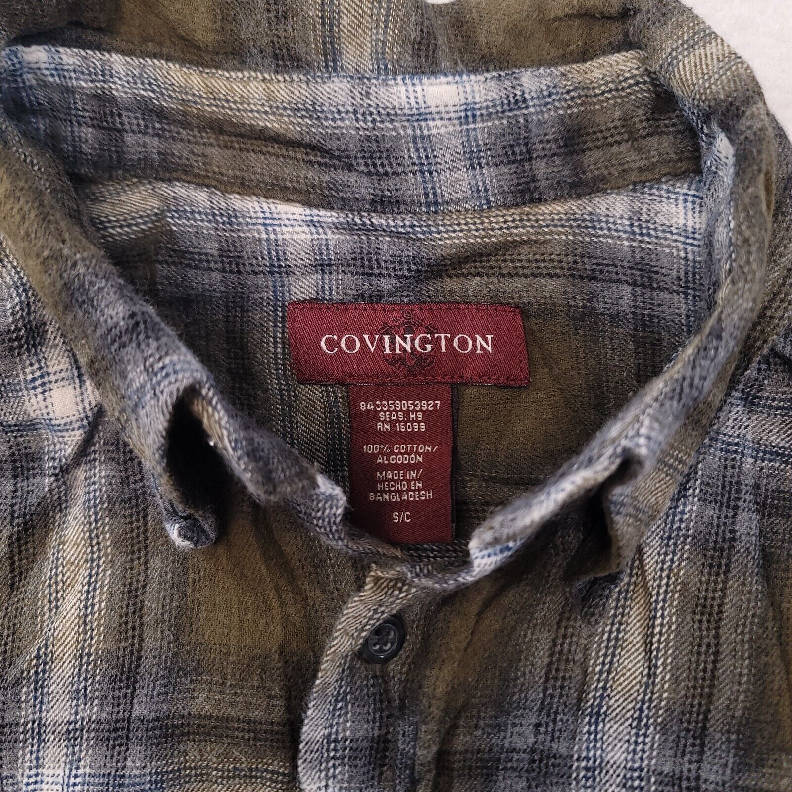 Covington Covington Tartan Flannel Shirt Mens Size Small S Green Blue Size US S / EU 44-46 / 1 - 3 Thumbnail