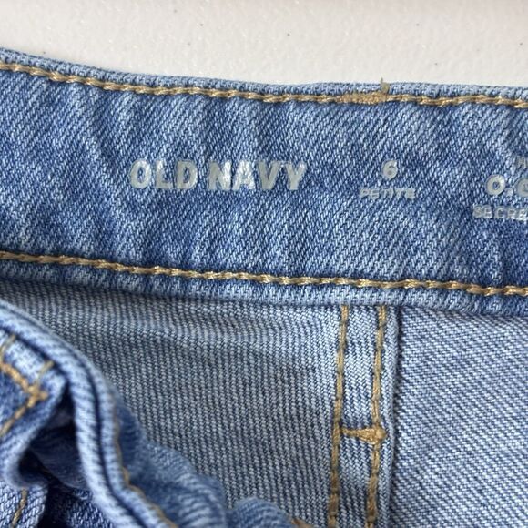 Old Navy Old Navy High Rise Straight Jean Women Blue Distressed 6 Size 28" / US 6 / IT 42 - 6 Thumbnail