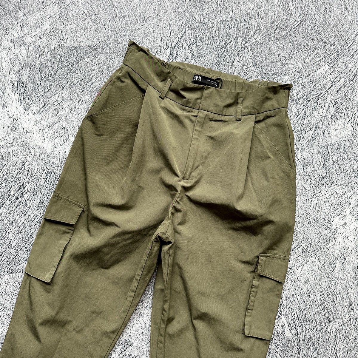 Zara NEW Women’s ZARA Cargo Pants Khaki Size: M Size 30" / US 8 / IT 44 - 6 Thumbnail