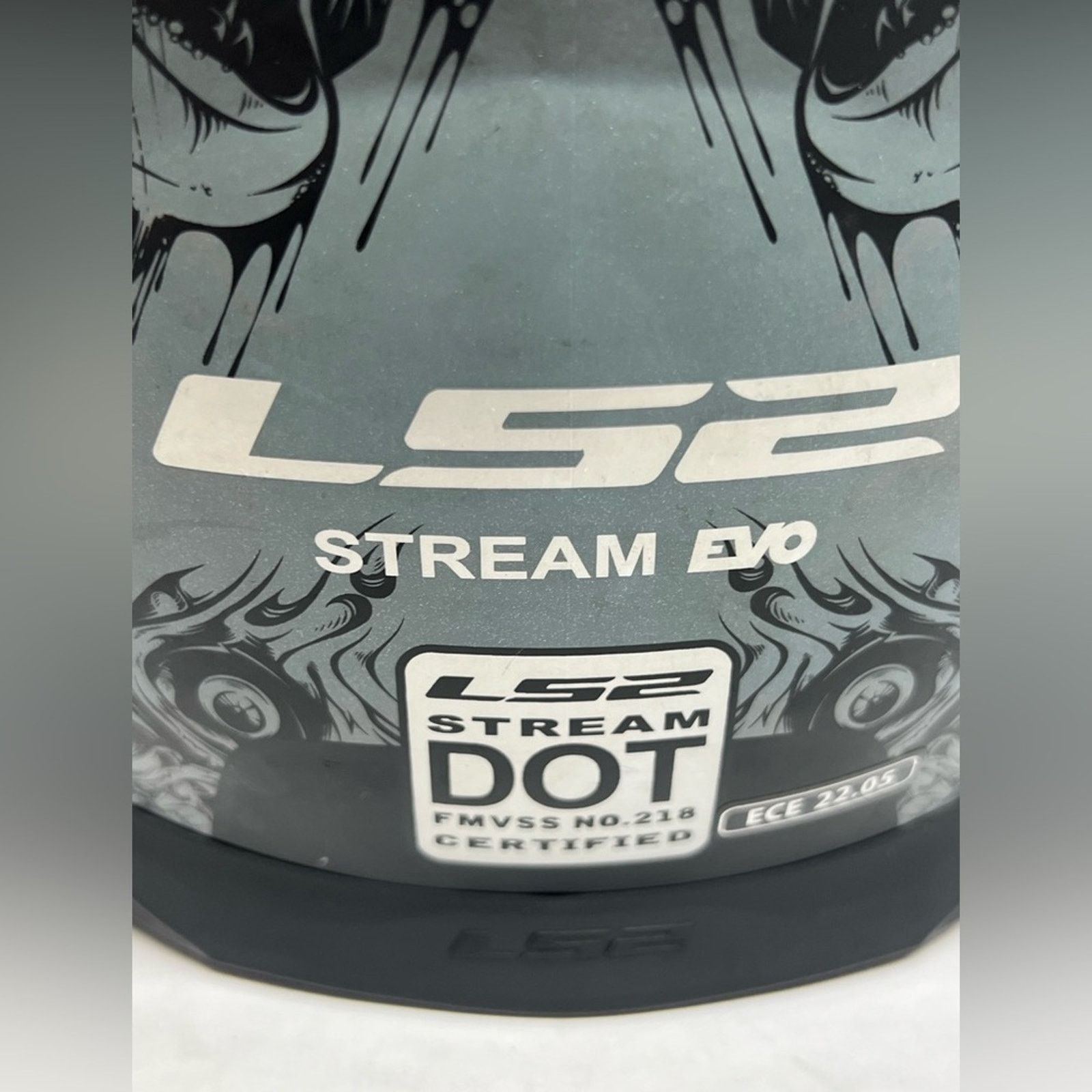 Other LS2 Stream Evo Motorcycle Helmet Matte Black Skull - FF320 Size ONE SIZE - 6 Thumbnail