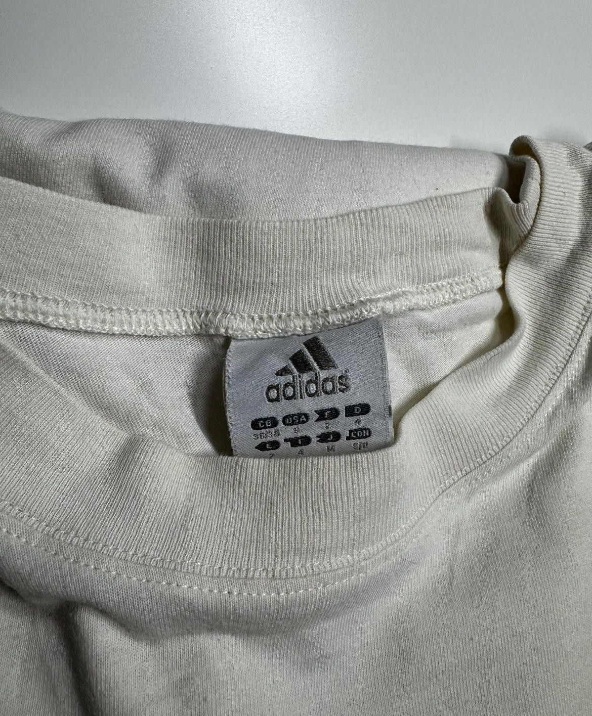 Adidas Adidas Classic Crew Neck T-Shirt - White with Red Stripes Size US S / EU 44-46 / 1 - 4 Thumbnail