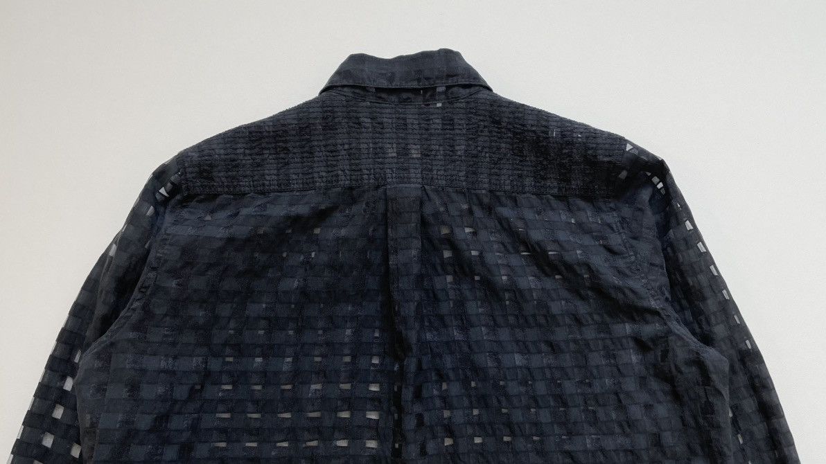 Ann Demeulemeester Black ‘Sheer Square’ Patterned Shirt Size US M / EU 48-50 / 2 - 12 Thumbnail