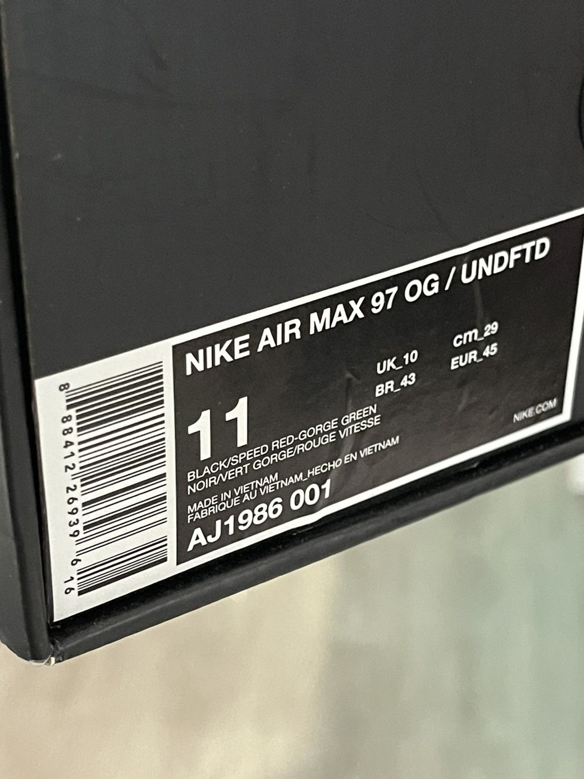 Nike × Undefeated Nike Air Max 97 Undefeated Black Size US 11 / EU 44 - 8 Thumbnail
