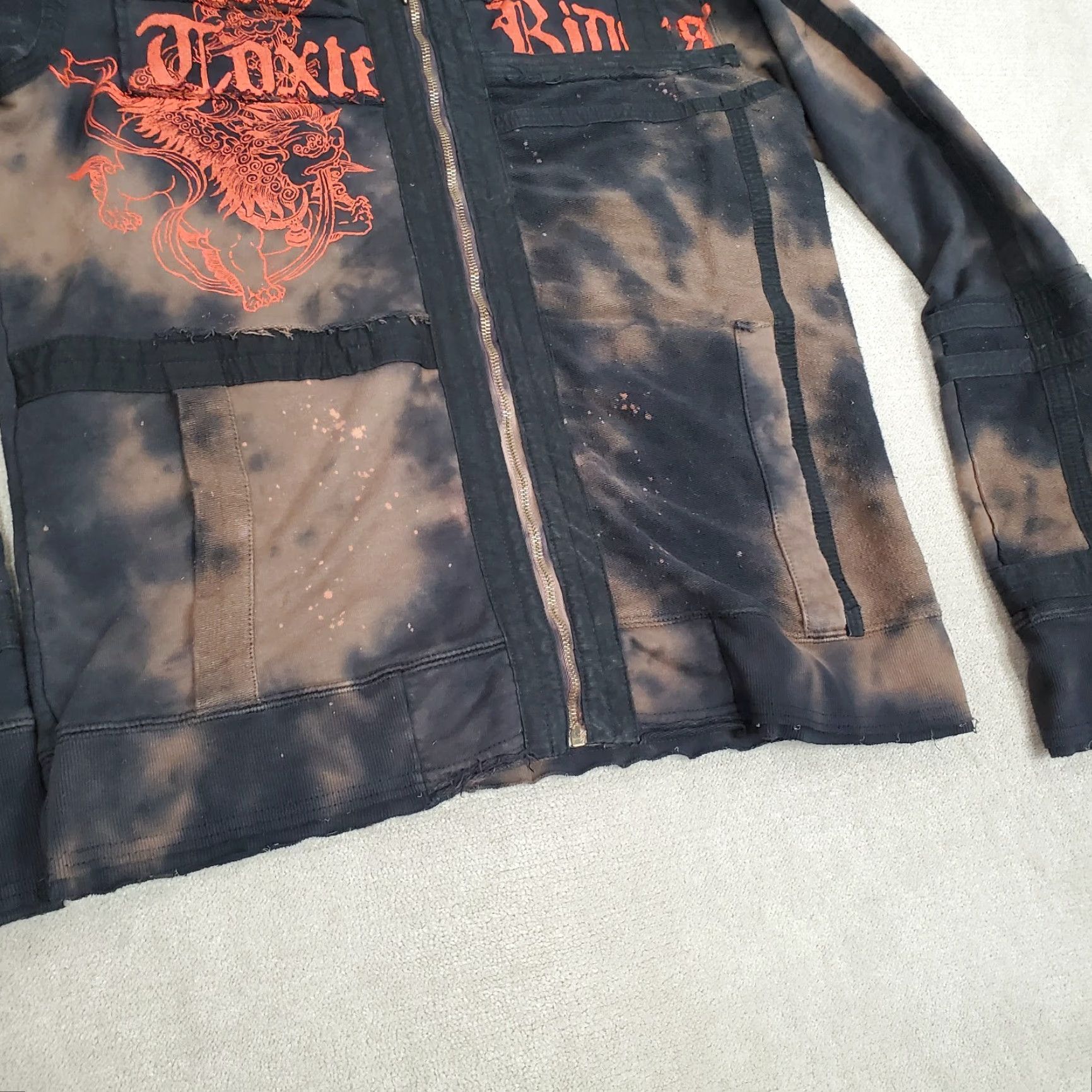 Vintage Salvage Mens Large Black Hoodie Pullover Sweatshirt Jacket Casual Grunge Y2K Full Zip Size US L / EU 52-54 / 3 - 4 Thumbnail