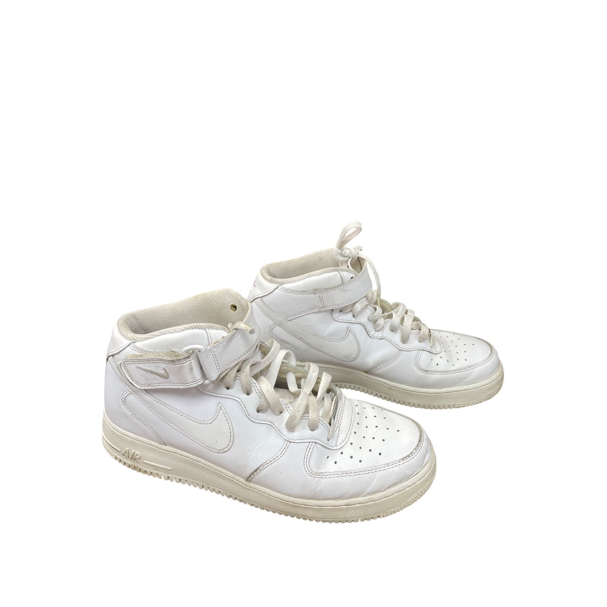Nike Nike Air Force 1 mens vintage triple white Mid sneakers Size Size US 10.5 / EU 43-44 - 4 Thumbnail
