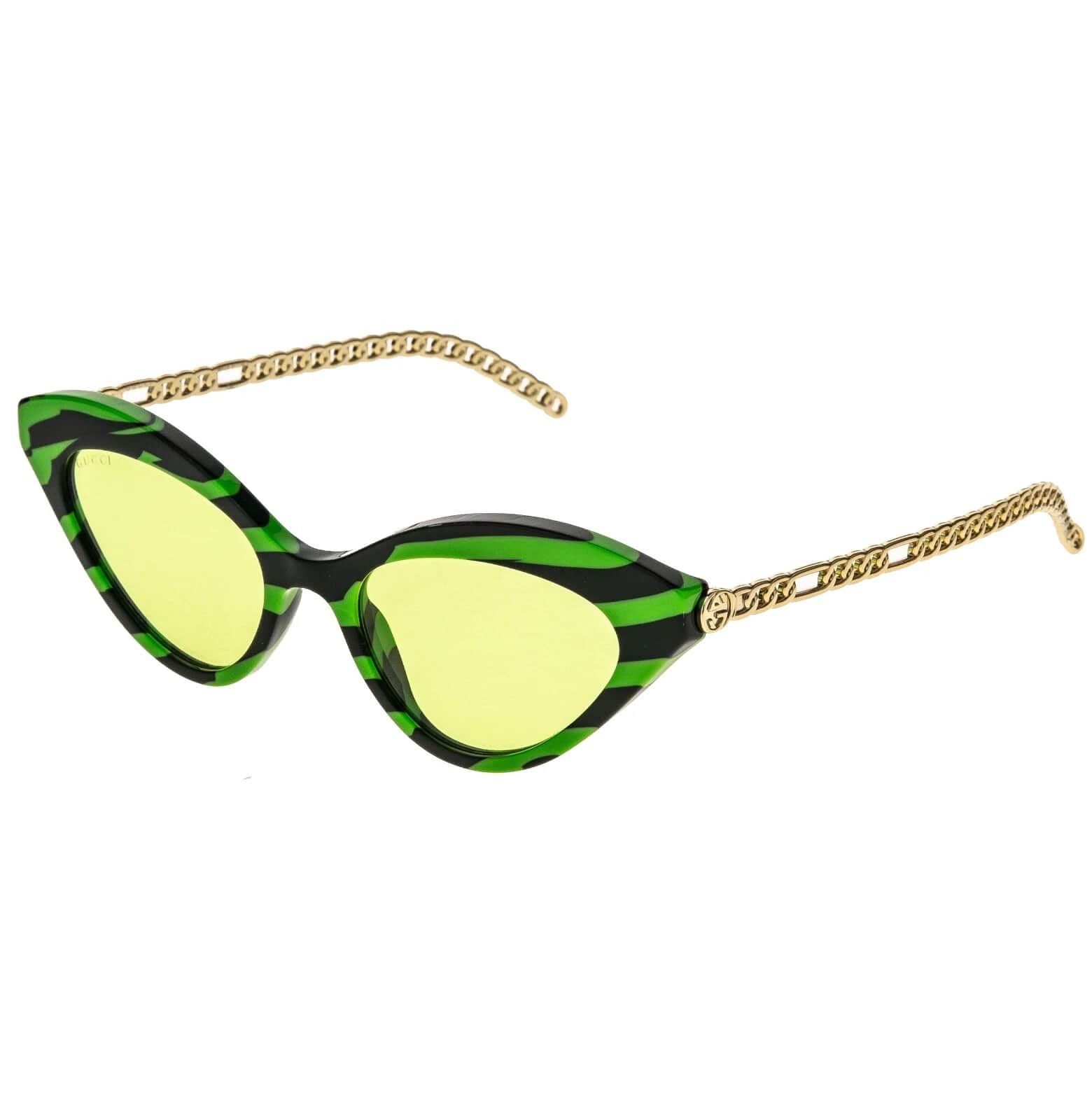 Gucci GUCCI GG0978S CHAIN 0978 Gold Black Green Heart Charm 006 Size ONE SIZE - 10 Thumbnail