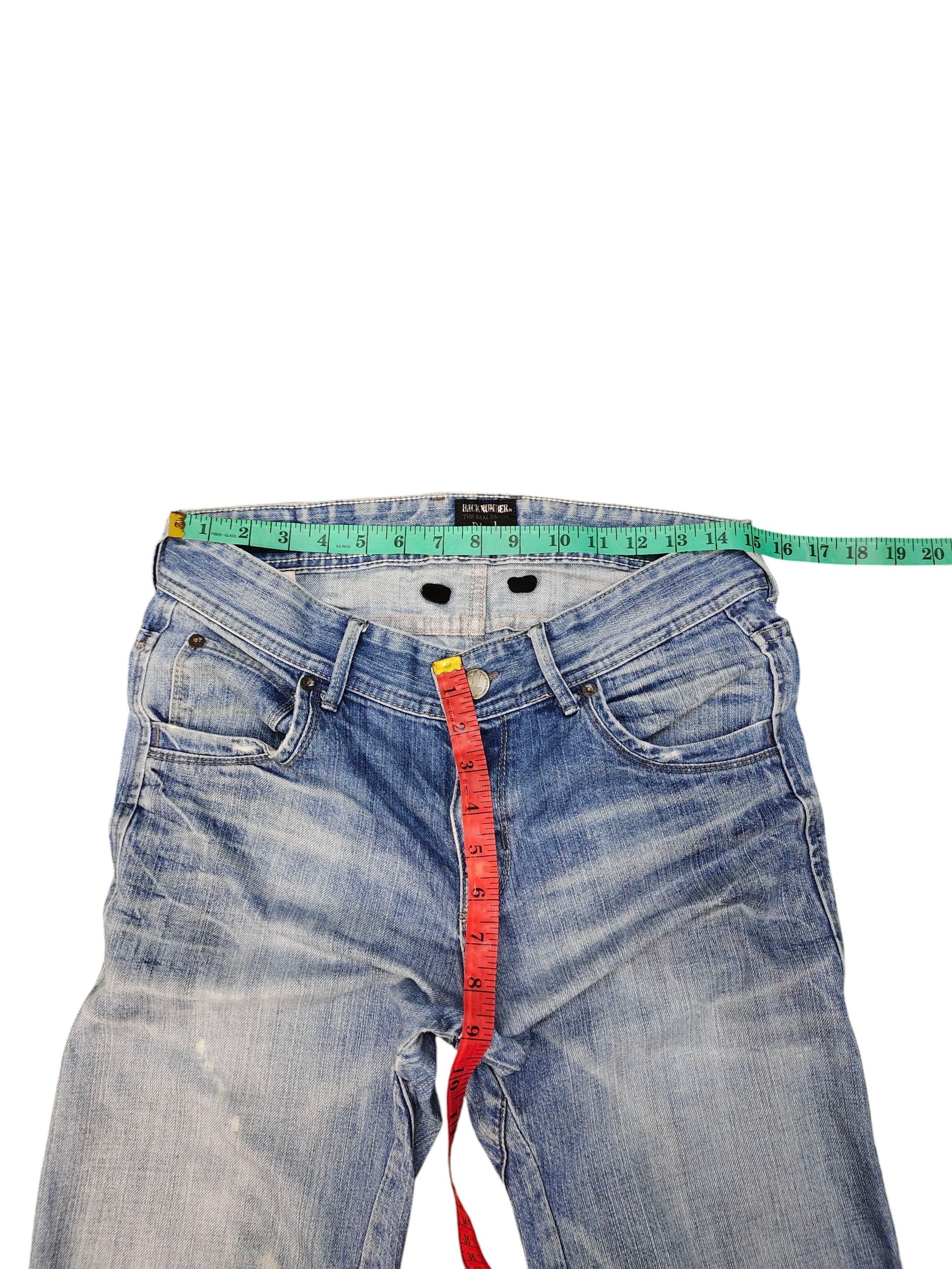 Japanese Brand Back Number Japan Clawmark Distress Curved Denim Jeans Size US 30 / EU 46 - 14 Thumbnail