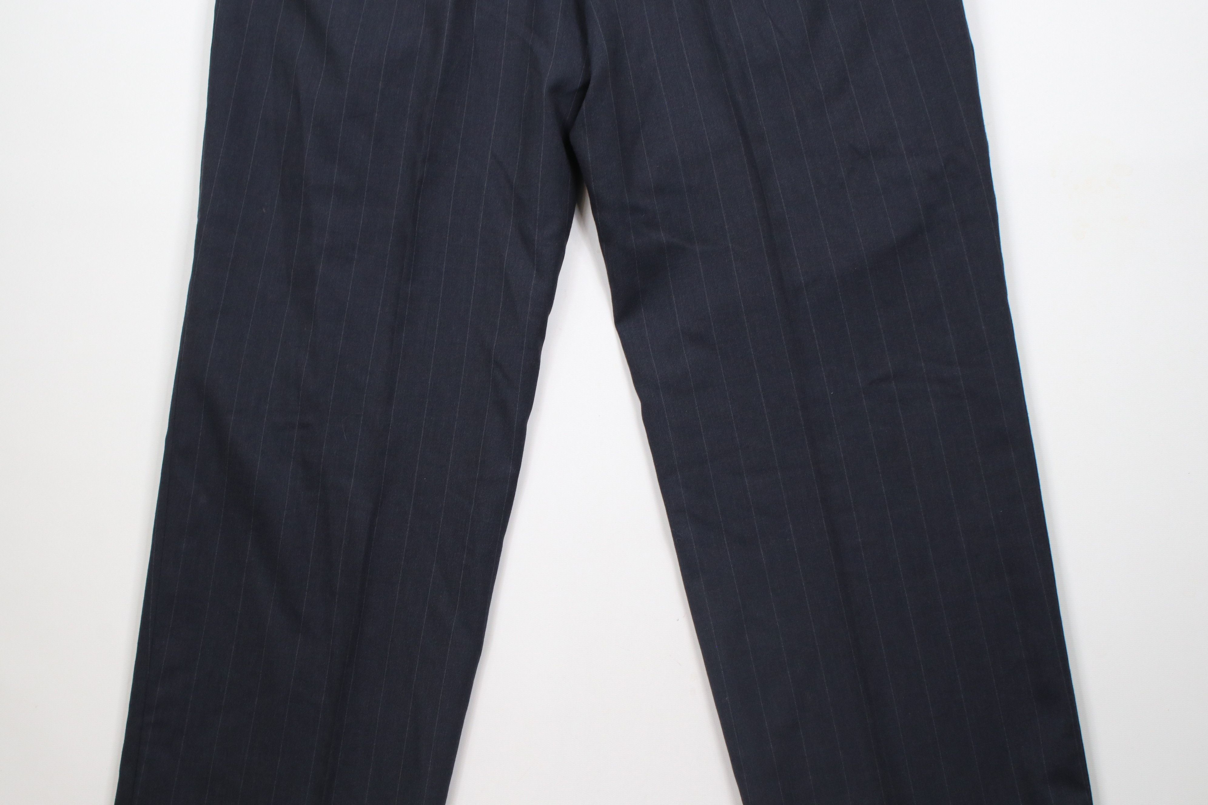 Vintage Vintage 90s Streetwear Wool Pinstriped Wide Leg Chino Pants Size US 34 / EU 50 - 10 Thumbnail
