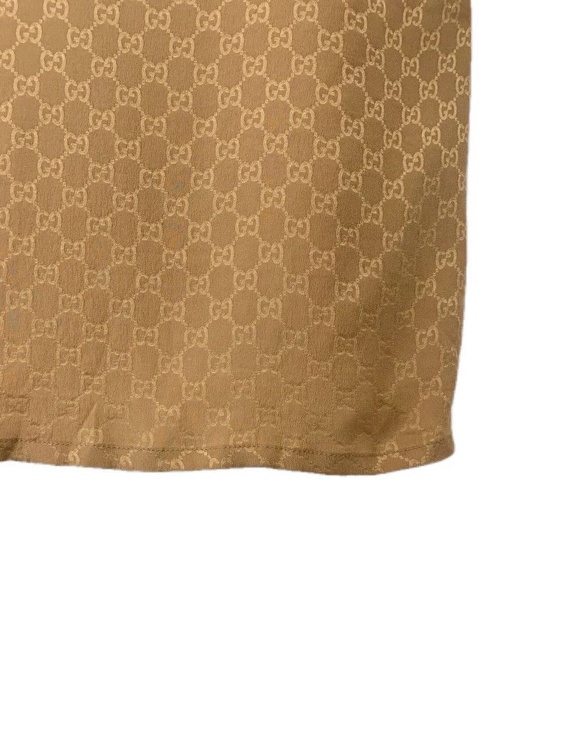 Gucci Gucci Brown logo dark pattern full print V-neck sleeveless Size L / US 10 / IT 46 - 5 Thumbnail