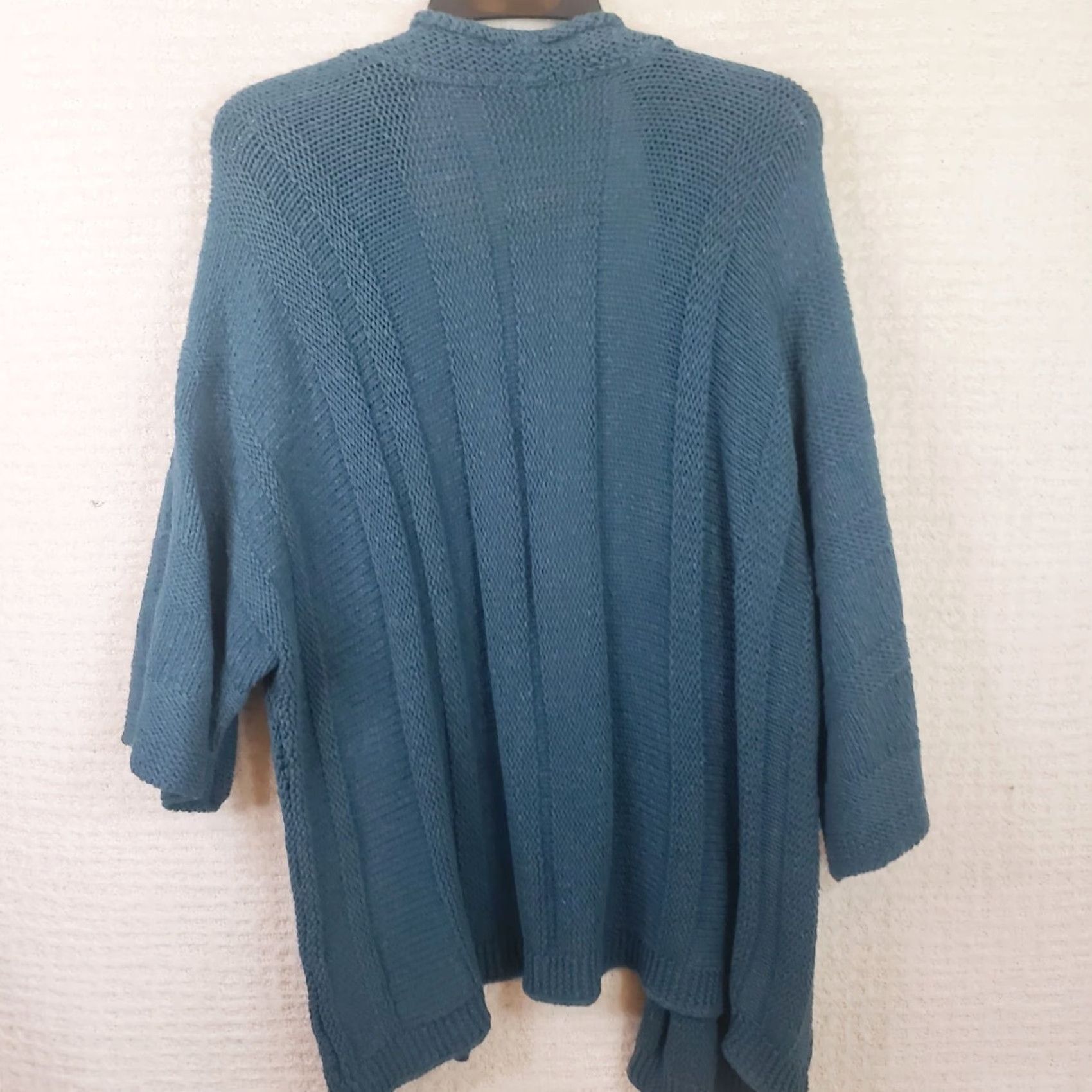 J. Jill J. Jill Cardigan Sweat er Open Front No Buttons XL Women Green Casual Business Party/Cocktail Knit Chunky-W vs? Size XL / US 12-14 / IT 48-50 - 6 Thumbnail