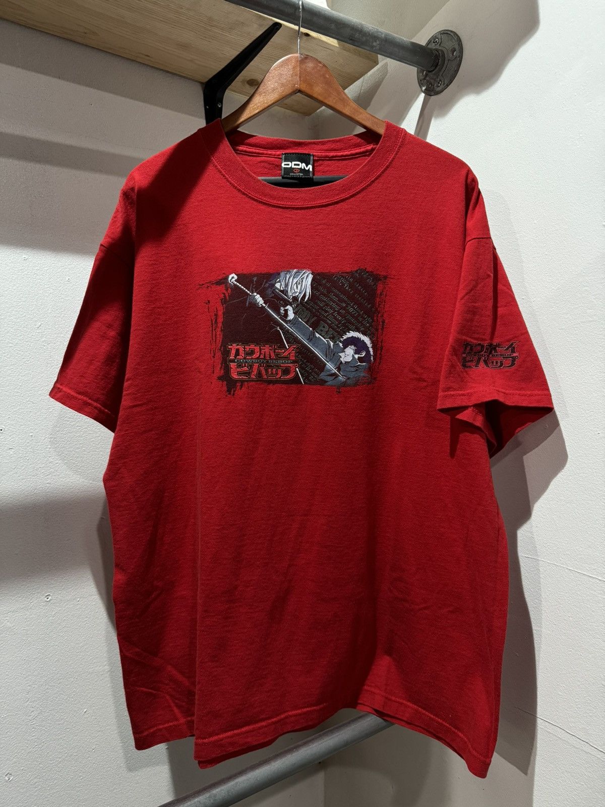 image of Vintage Cowboy Bebop Anime T Shirt in Red, Men's (Size XL)