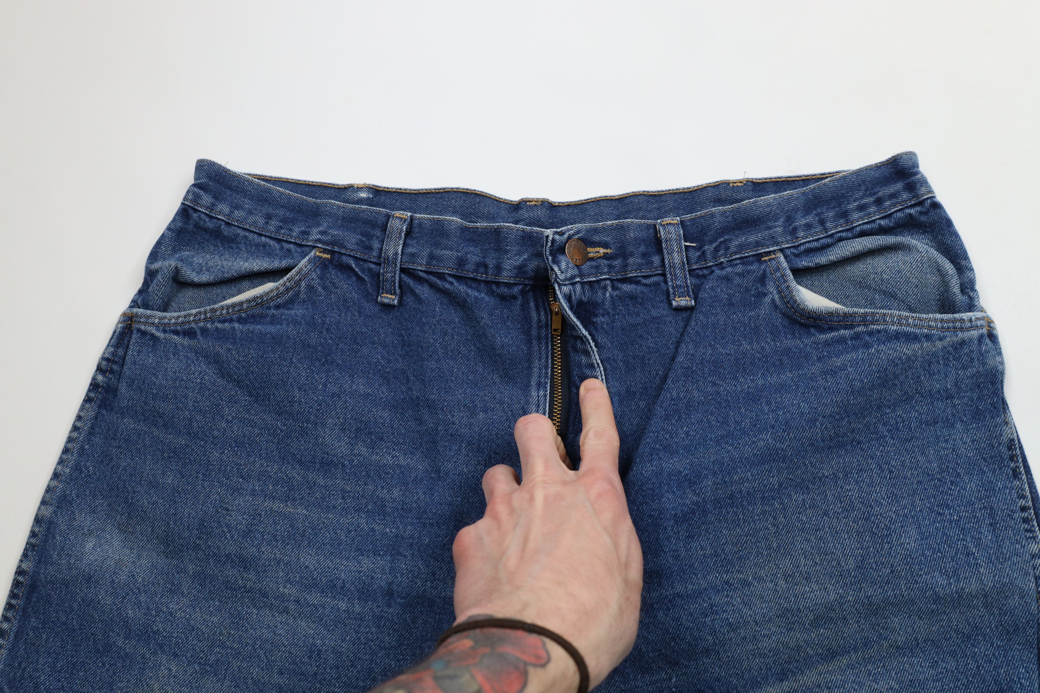 Vintage Vintage 90s Streetwear Flared Wide Leg Denim Jeans USA Size US 40 / EU 56 - 7 Thumbnail