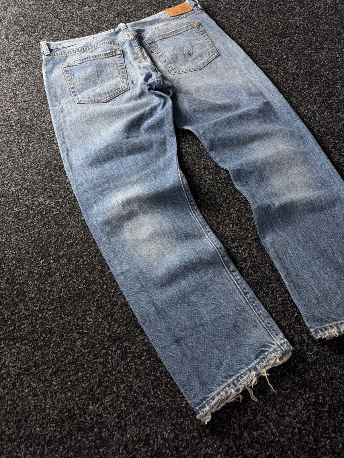 Levi's Vintage Clothing 00s 501 Levi’s Distressed Denim Pants Y2K Size US 34 / EU 50 - 10 Thumbnail