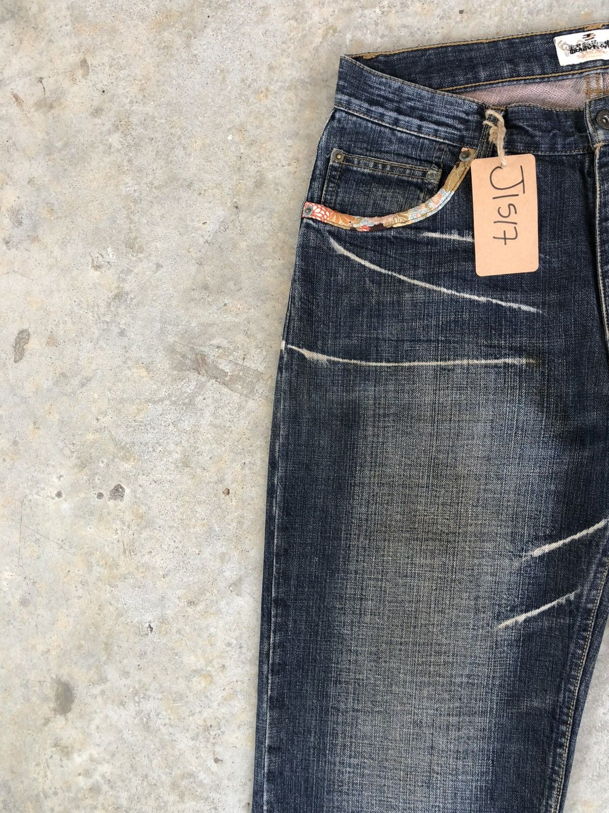 Karakuri Tamashii Karakuri Tamashii Embroidered Jeans Distressed Jeans Size US 31 - 4 Thumbnail