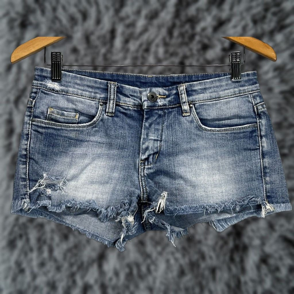 Vintage Womens Blank NYC Cutoffs Denim Jean Shorts Sz 27 GUC Festival Distressed Size 27" / US 4 / IT 40 - 1 Thumbnail