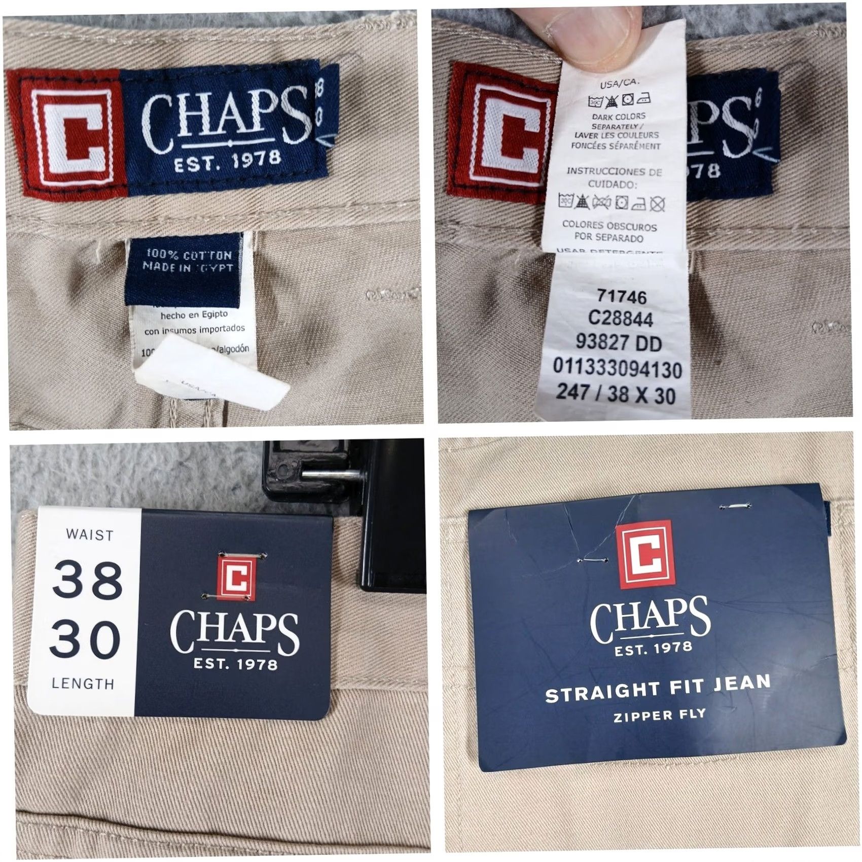 Chaps Chaps Tan Straight Fit Stretch Cotton Twill Chino Pants 38x30 Size US 38 / EU 54 - 4 Thumbnail