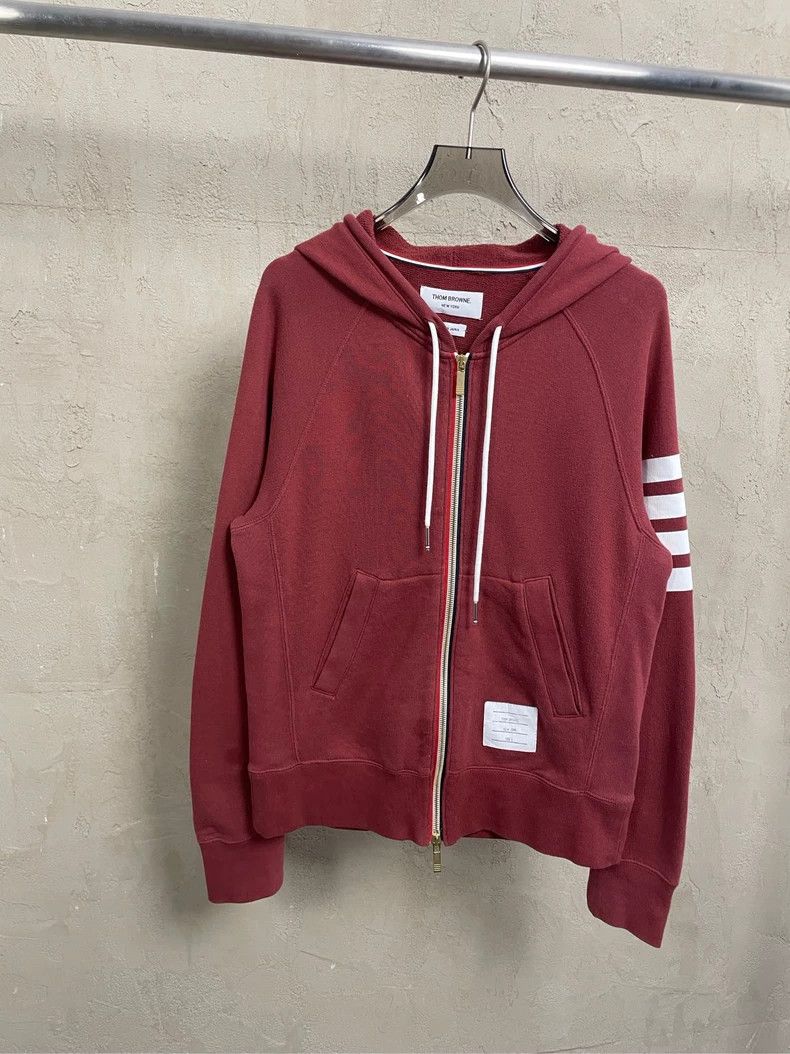 Thom Browne Thom Browne Wine red zip coat Size US S / EU 44-46 / 1 - 1 Thumbnail