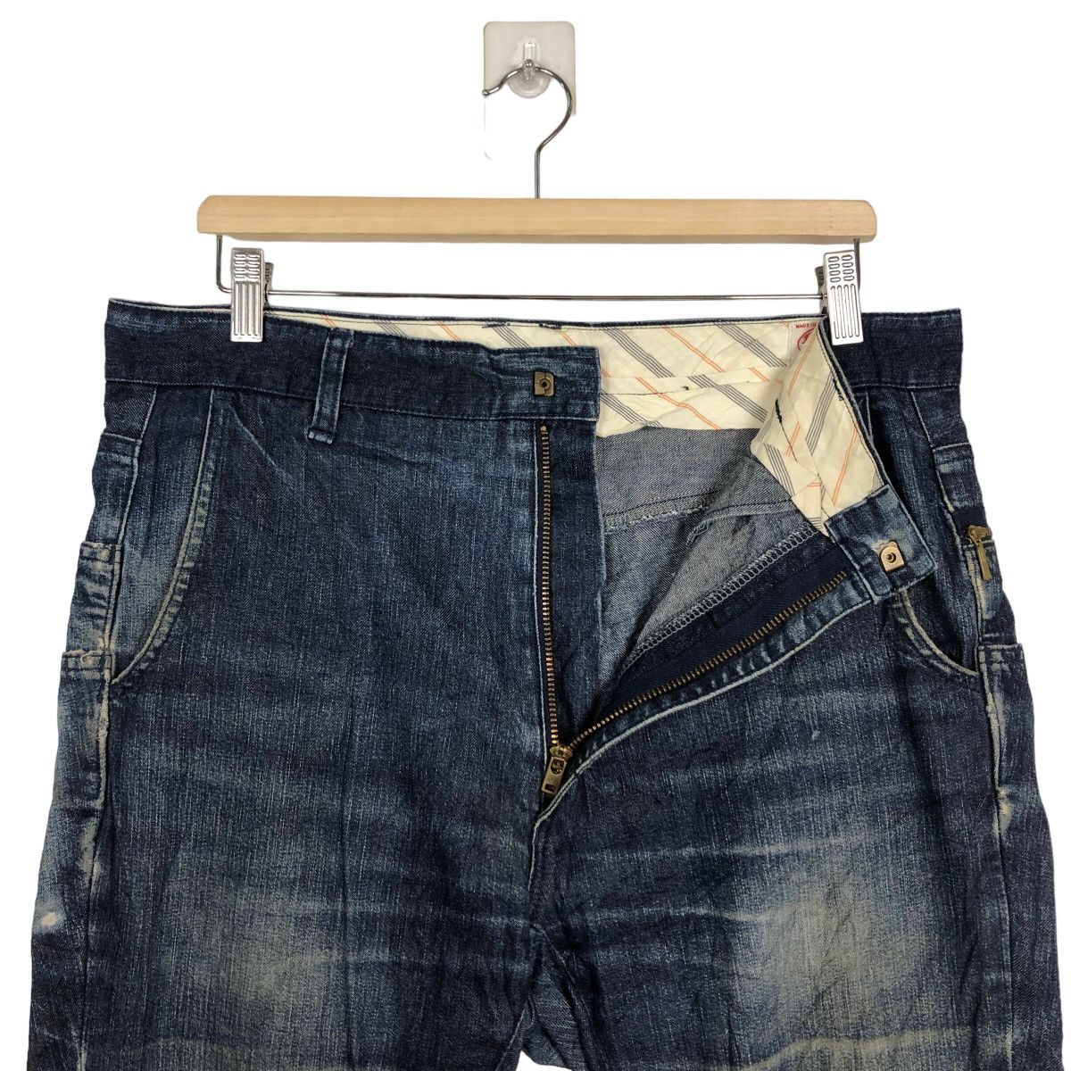 🔥90’s VINTAGE PHIL SMART UNION MADE JAPAN DISTRESSED DENIM