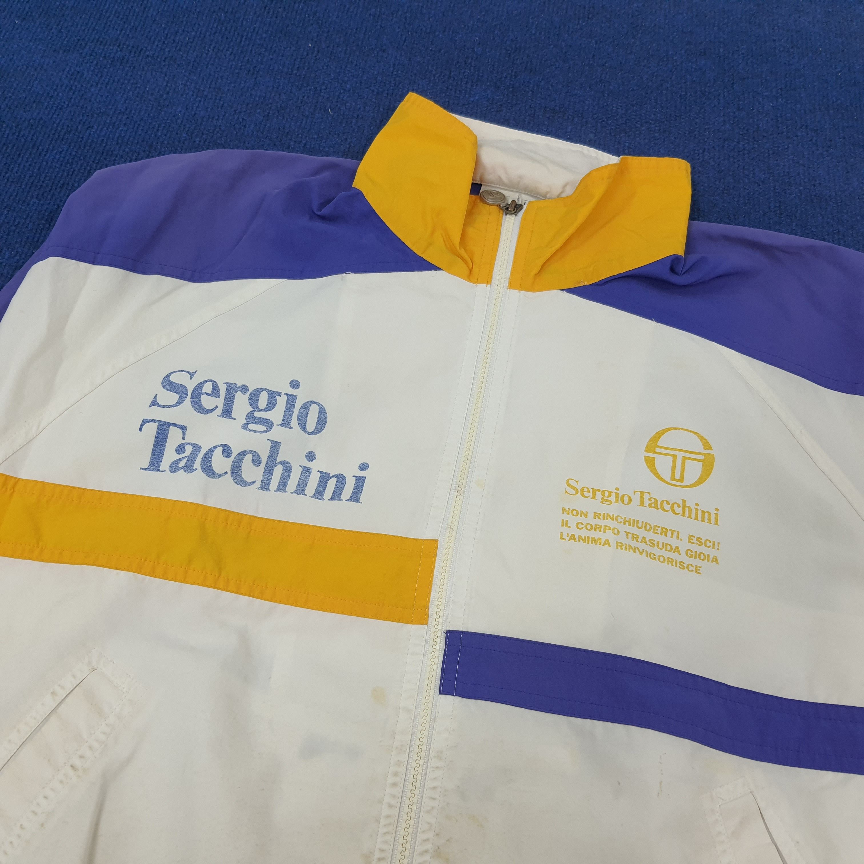 Sergio Tacchini × Vintage Vintage Sergio Tacchini Designer Jacket C221N7 Size US L / EU 52-54 / 3 - 2 Thumbnail