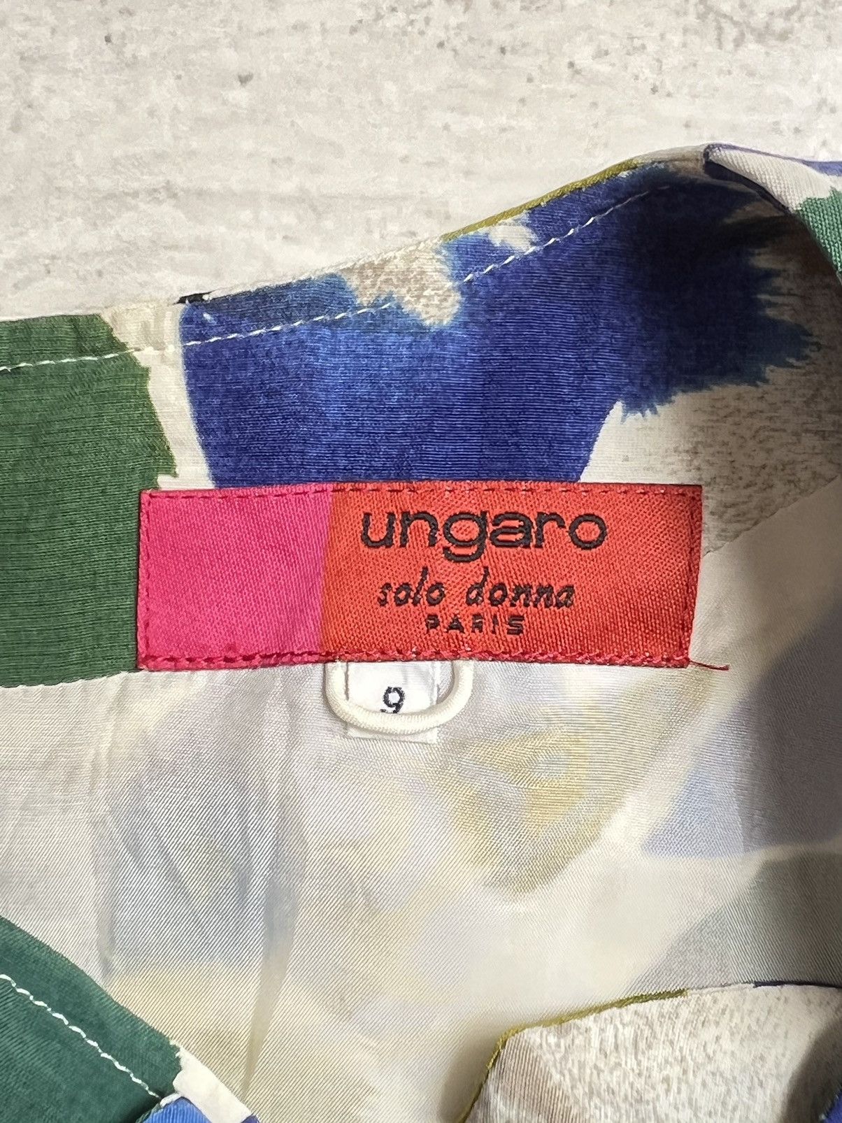 Ungaro Paris UNGARO Solo Donna Paris Flower Motive Dress Size XS / US 0-2 / IT 36-38 - 11 Thumbnail