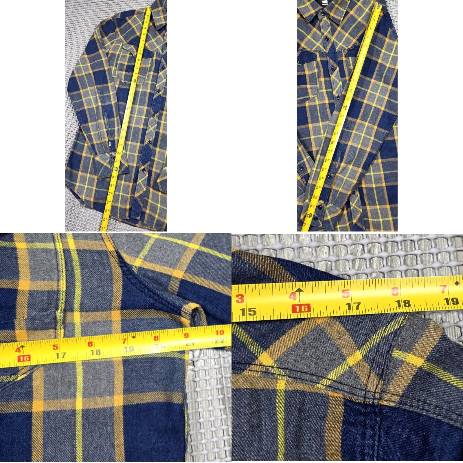 G-Star G-Star Arc 3D L/S Shirt M Multicolor Plaid Cotton Slim Button-Up Flannel Size US M / EU 48-50 / 2 - 10 Thumbnail