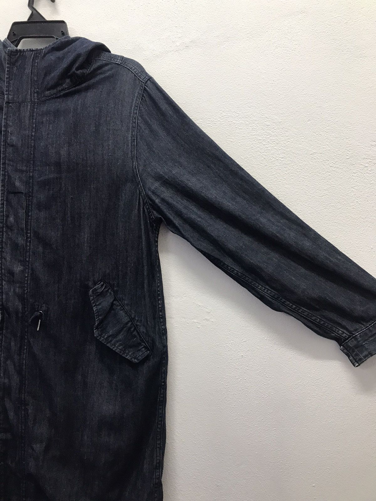 Japanese Brand × Vintage Vintage Back Number Est 1980 Long Denim Jacket HOODIE Size US M / EU 48-50 / 2 - 5 Thumbnail