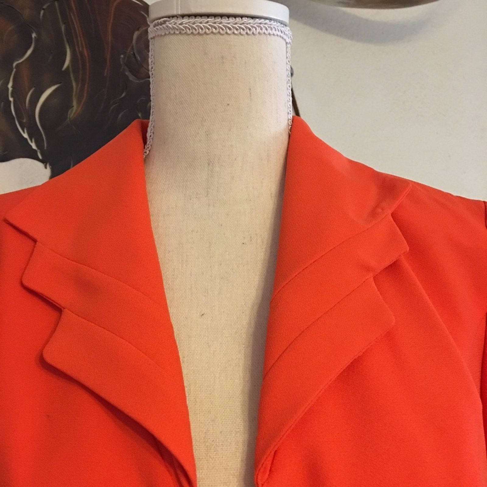 Vintage Lew Magram bright orange career skirt suit Size M / US 6-8 / IT 42-44 - 8 Thumbnail