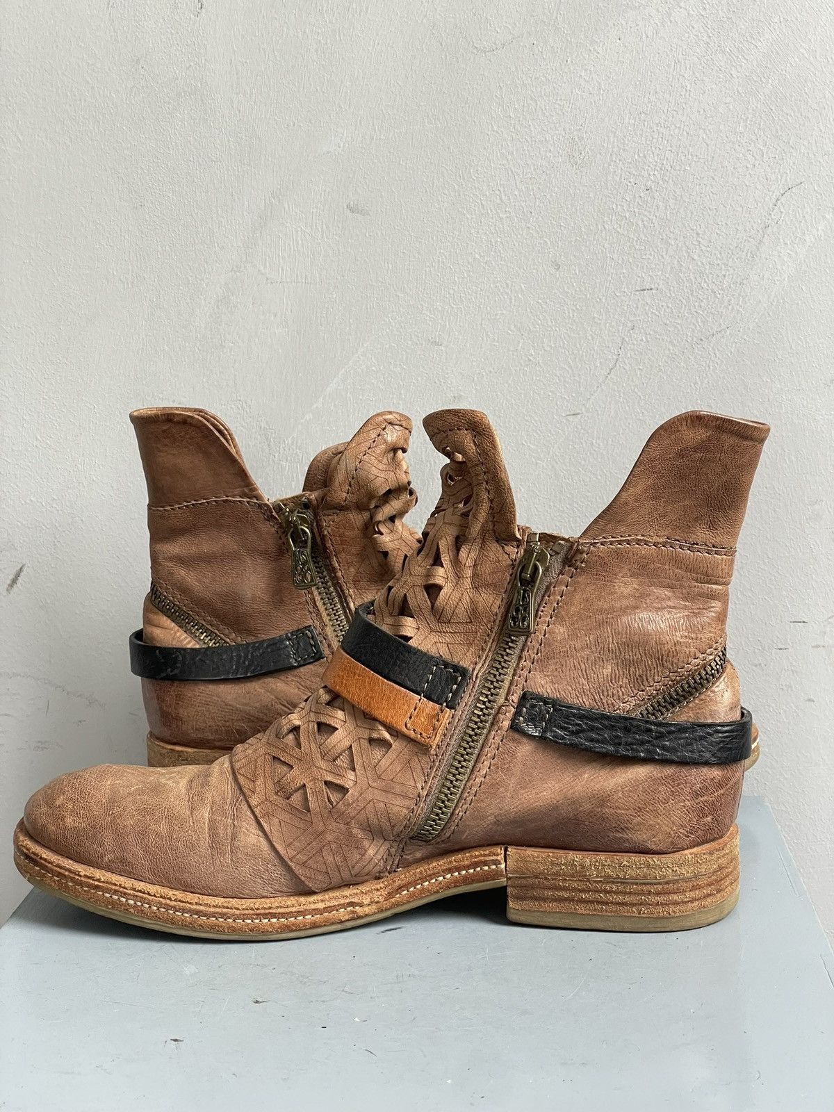 A.S.98 Rare tornado A.S. 98 GUIDI style boots zipper Size US 7 / EU 40 - 7 Thumbnail