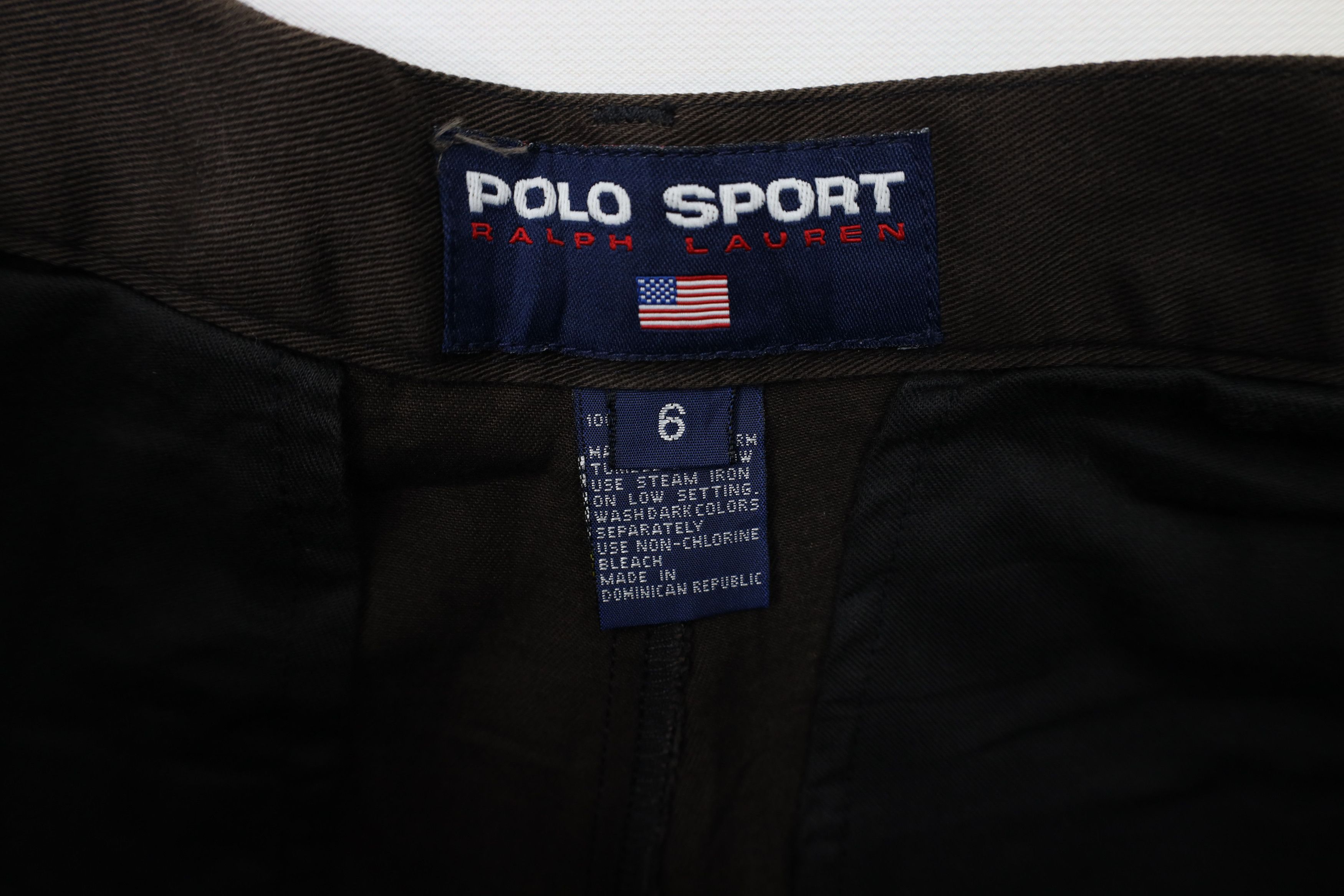 Ralph Lauren × Vintage Vintage 90s Polo Sport Ralph Lauren Pleated Shorts Brown Size 28" / US 6 / IT 42 - 6 Thumbnail