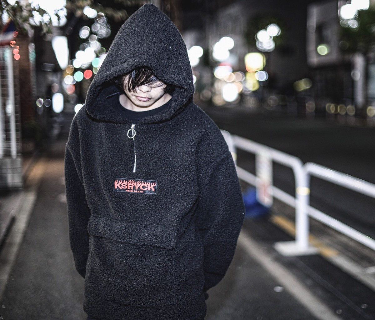 KRYCLOTHING “Near Death” Fleece Half-Zip Hooded