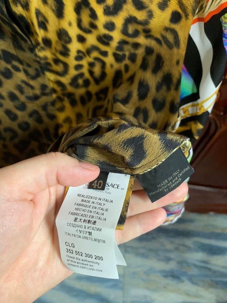 Versace Versace Leopard print shirt Size US XXS / EU 40 - 6 Thumbnail