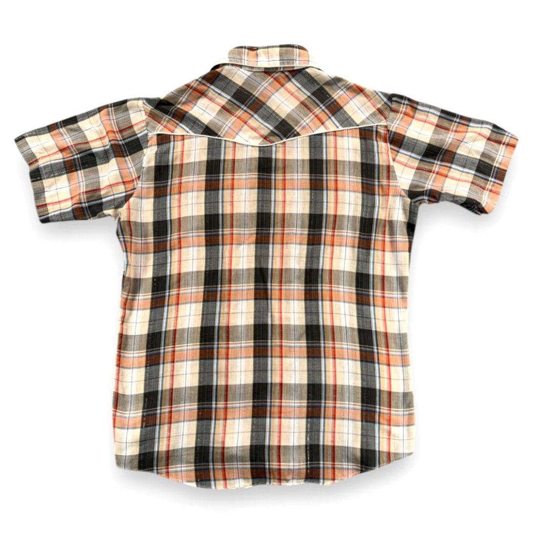 Rails VINTAGE Canyon Trails Western Shirt Adult MEDIUM Brown Plaid Pearl Snap 70s Mens Size US M / EU 48-50 / 2 - 3 Thumbnail
