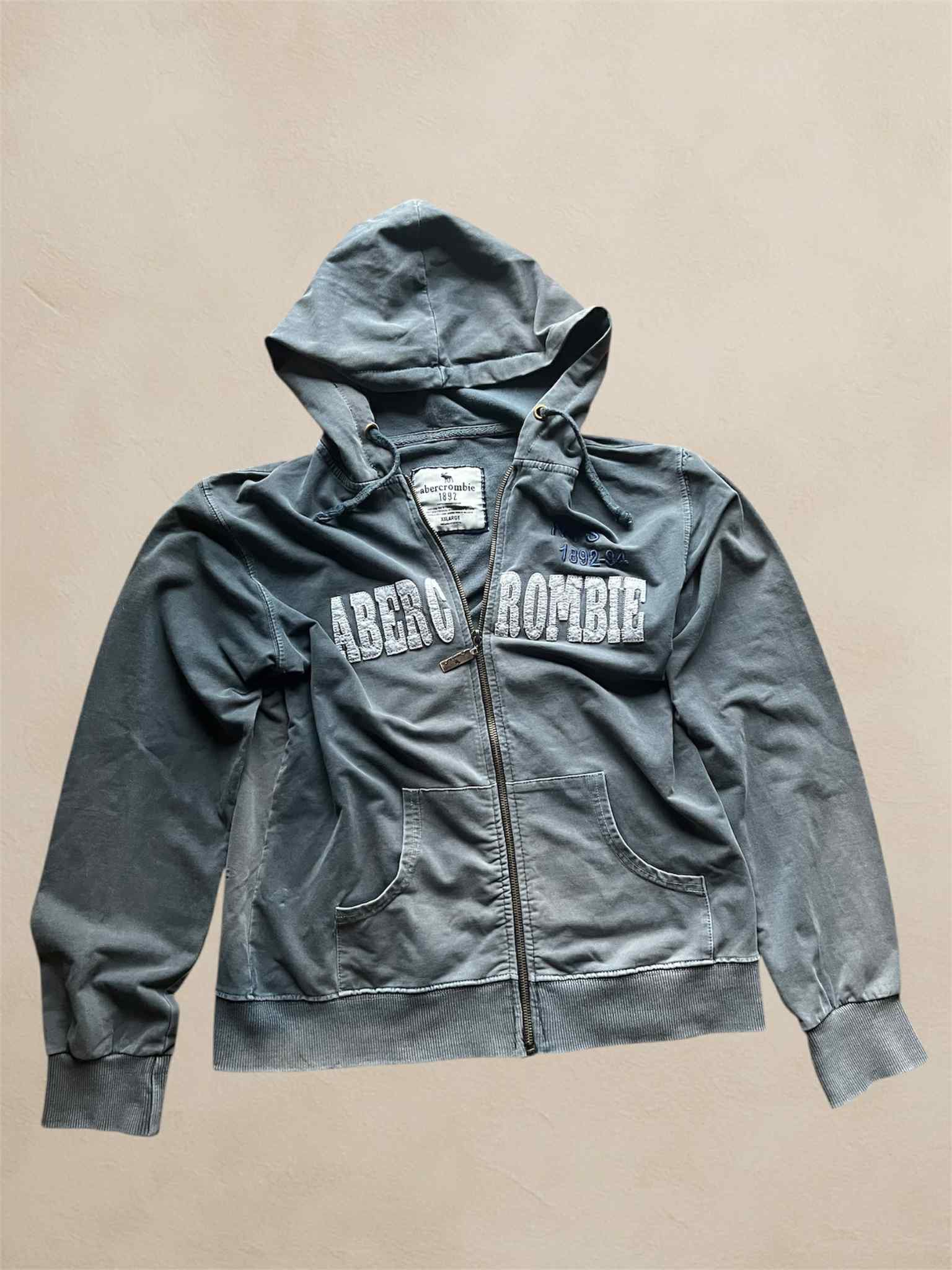 Abercrombie & Fitch Abercrombie & Fitch 2000s Vintage Hoodie Zip-Up (Grey) Size XXL / US 16-18 / IT 52-54 - 1 Thumbnail
