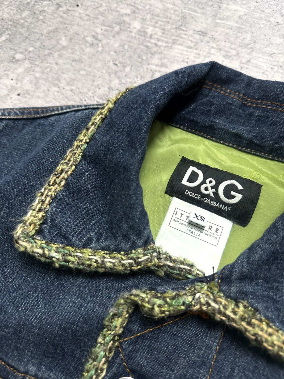 Dolce & Gabbana Vintage Dolce Gabbana Denim Wool Insert D&G Jacket Size XS / US 0-2 / IT 36-38 - 6 Thumbnail