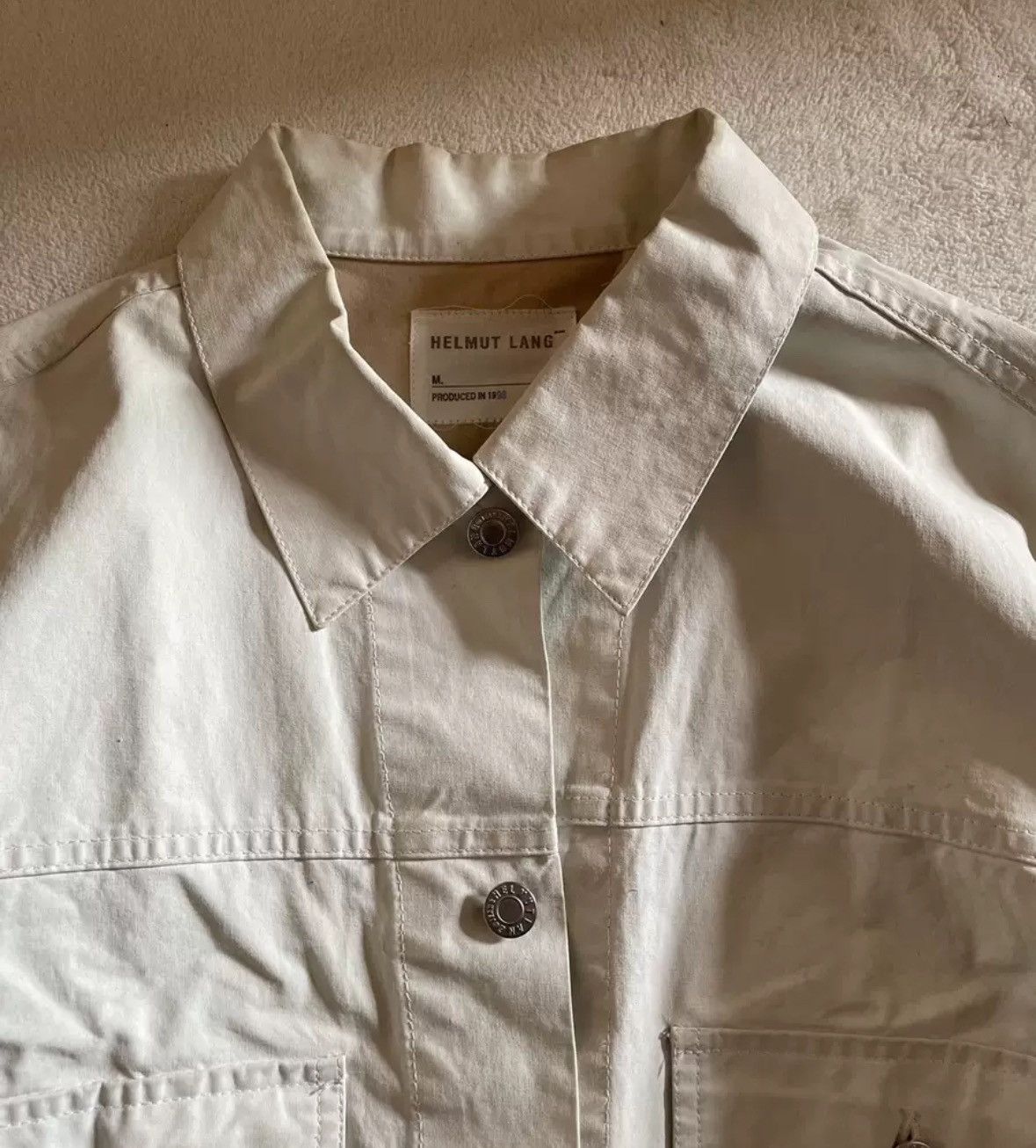 Helmut Lang Helmut Lang 98AW dirty white denim jacket 2412-Nextarrow Size US S / EU 44-46 / 1 - 4 Thumbnail