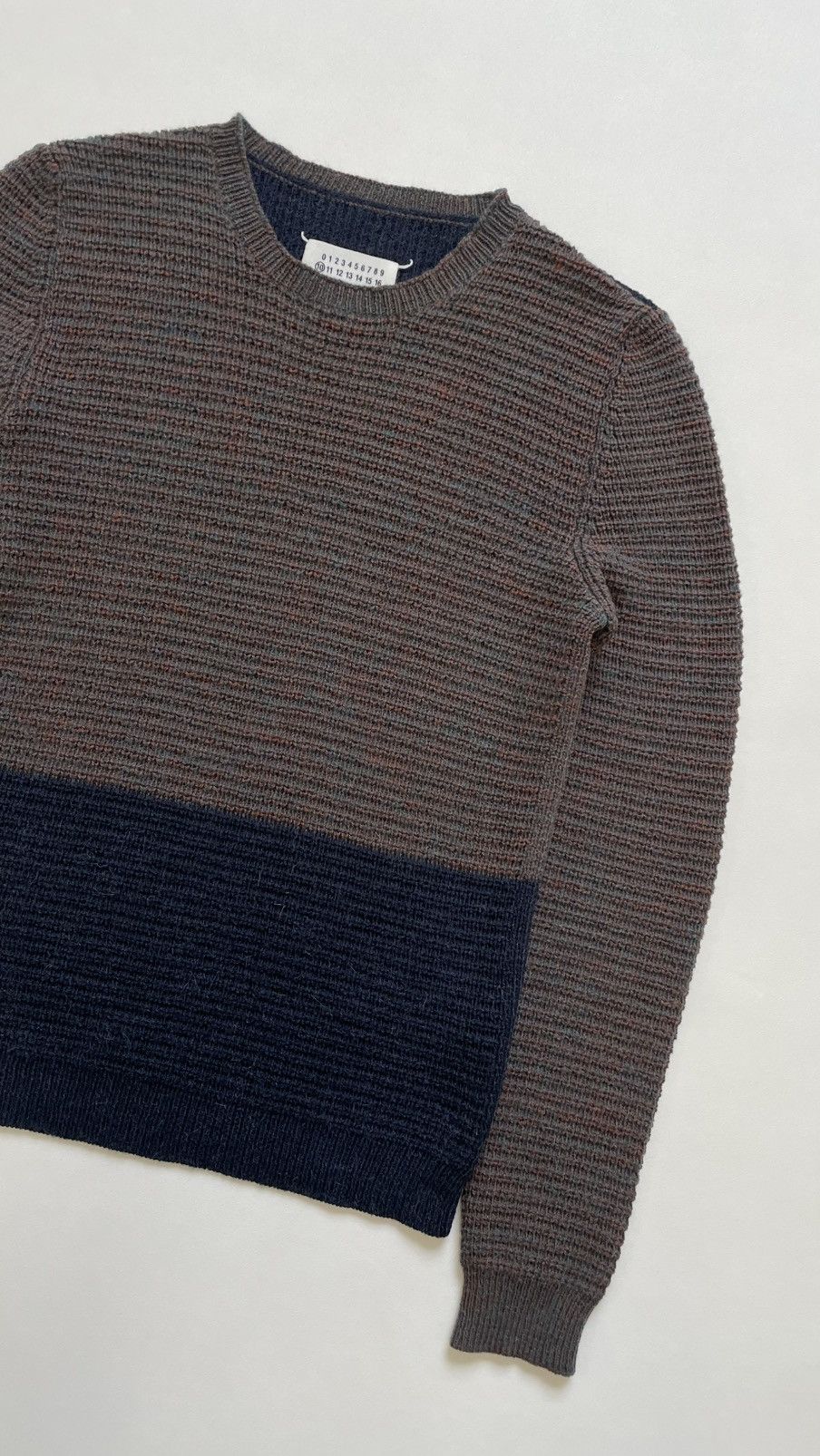 Maison Margiela A/W 15 Waffle Knit Colour Block Sweater Size US M / EU 48-50 / 2 - 3 Thumbnail