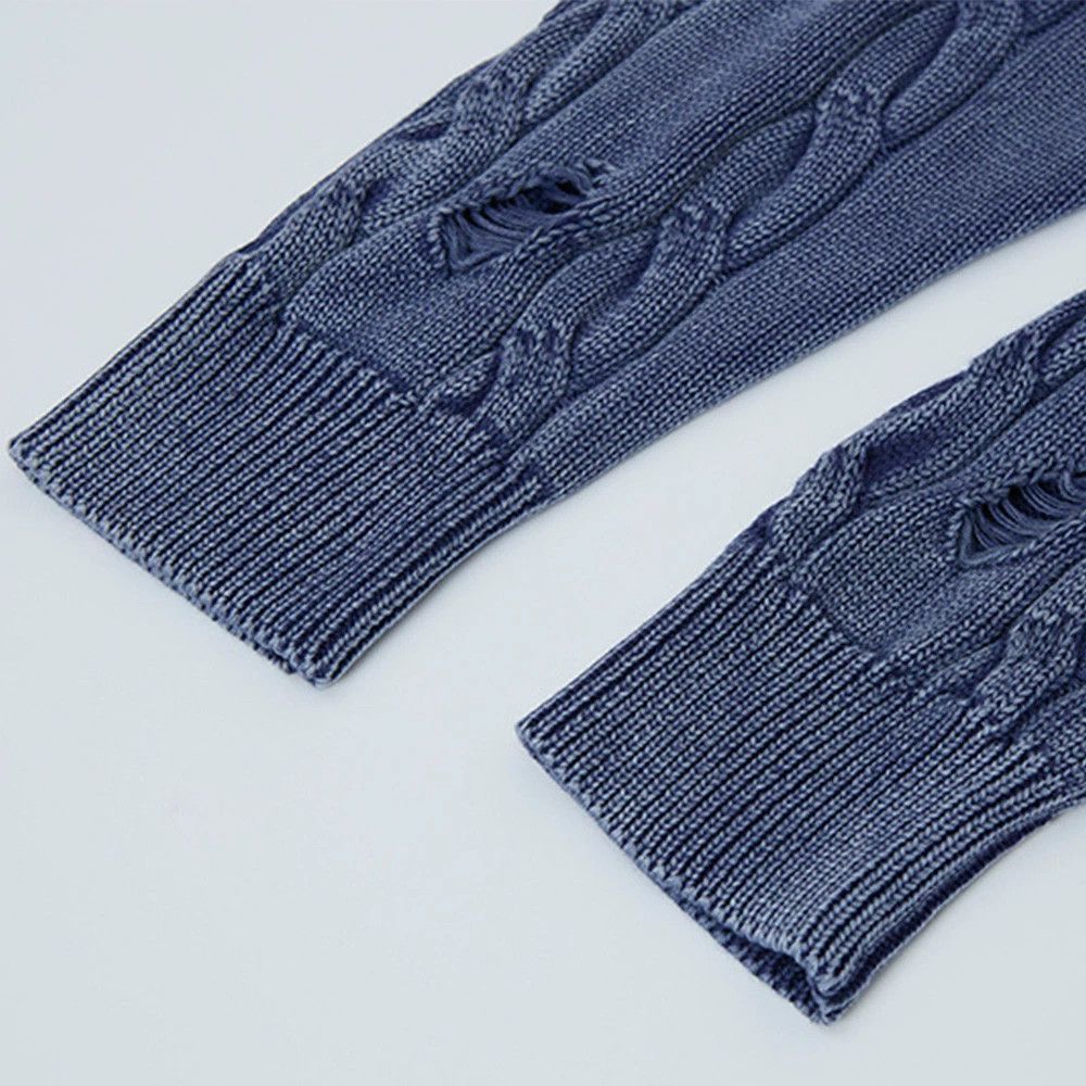 Vintage Men's punk casual loose knitted distressed sweater Size US M / EU 48-50 / 2 - 4 Thumbnail