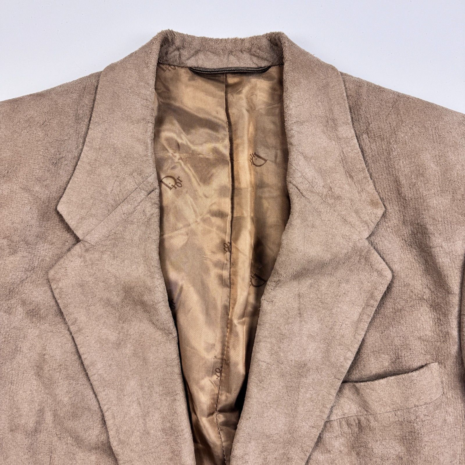 Christian Dior Monsieur Dior Monsieur Faux Suede Sport Coat Blazer Tan 42R Size 42R - 7 Thumbnail