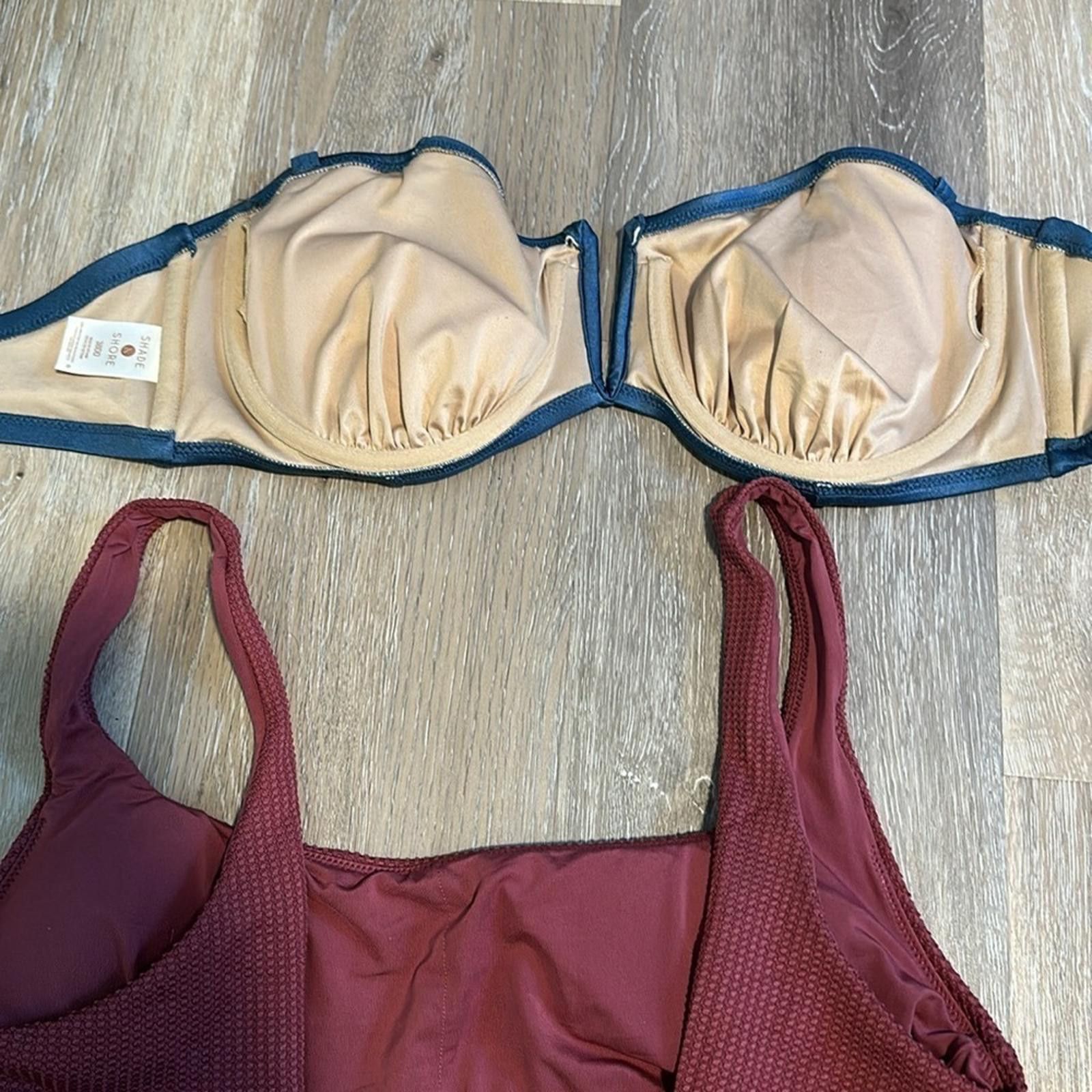 Other AERIE XL BIKINI SHADE SHORE LOT 38DD SWIM BANDEAU STRAPLESS Size ONE SIZE - 3 Thumbnail