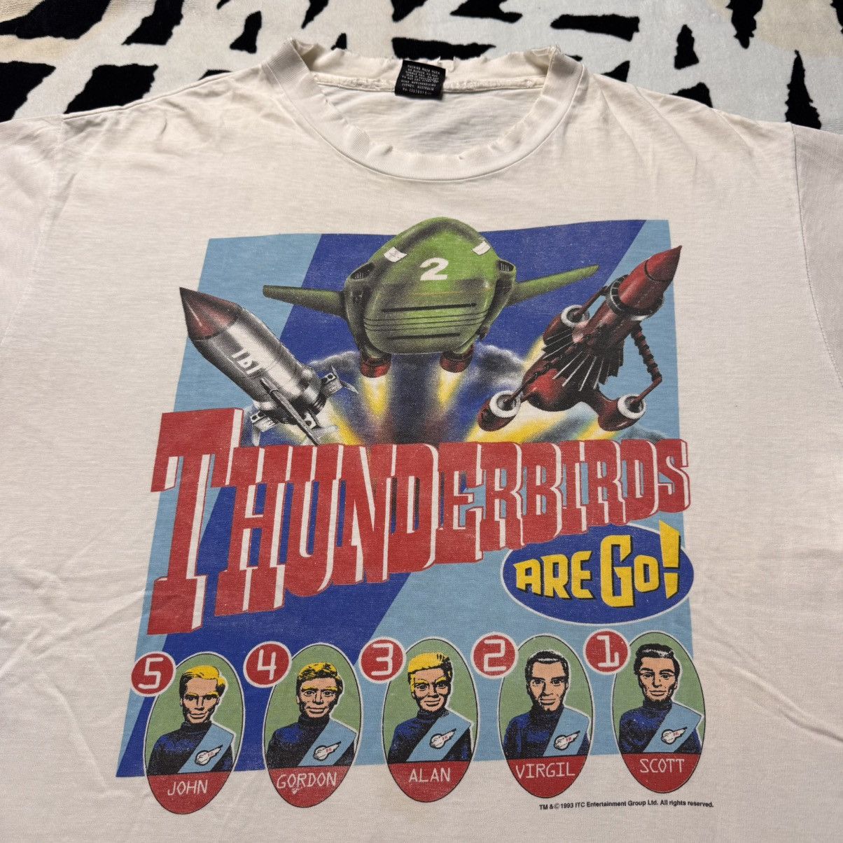 Vintage 90's Thunderbirds Tee Size US XL / EU 56 / 4 - 2 Thumbnail