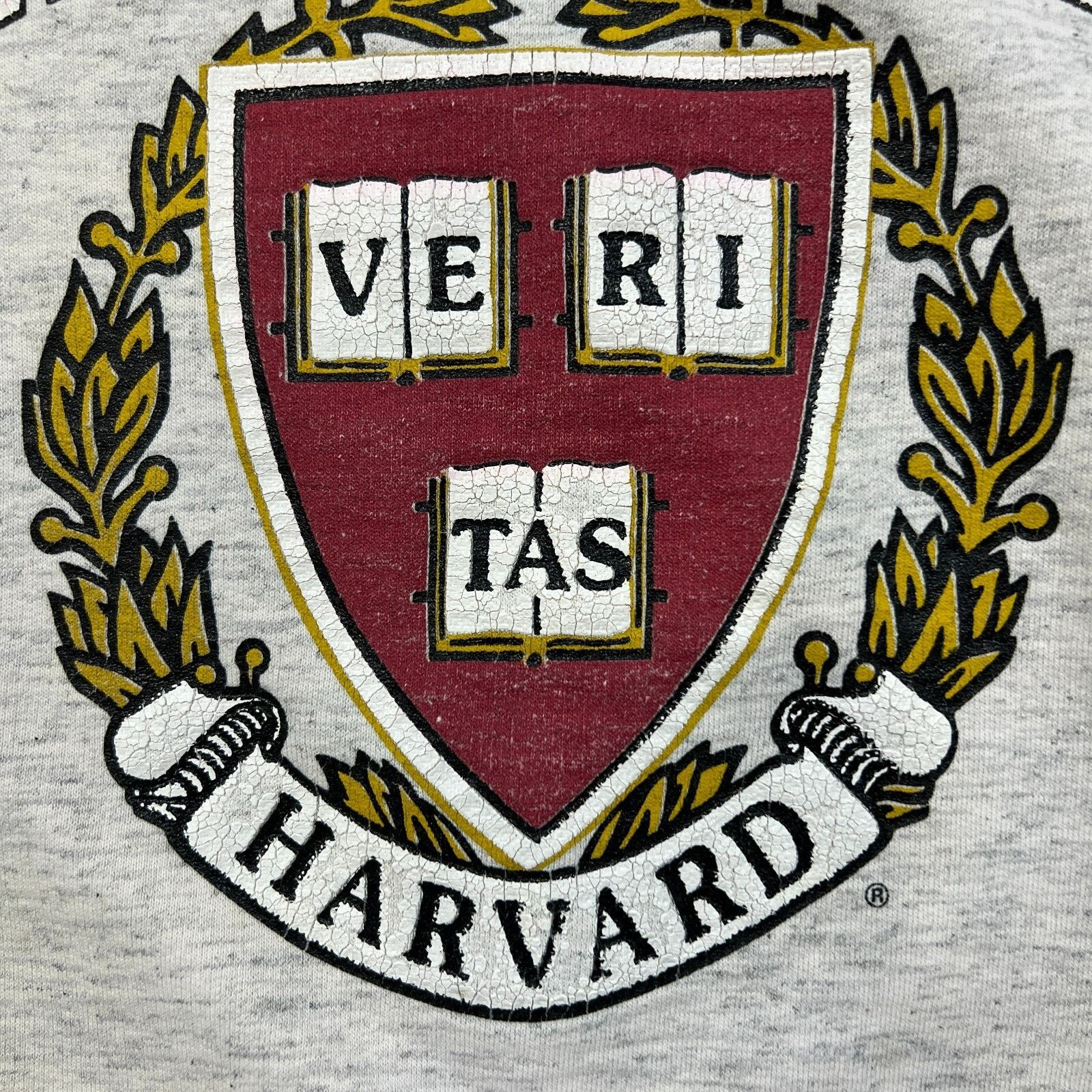 Vintage Vintage 90s Harvard University Sweatshirt League Distressed Size US L / EU 52-54 / 3 - 5 Thumbnail
