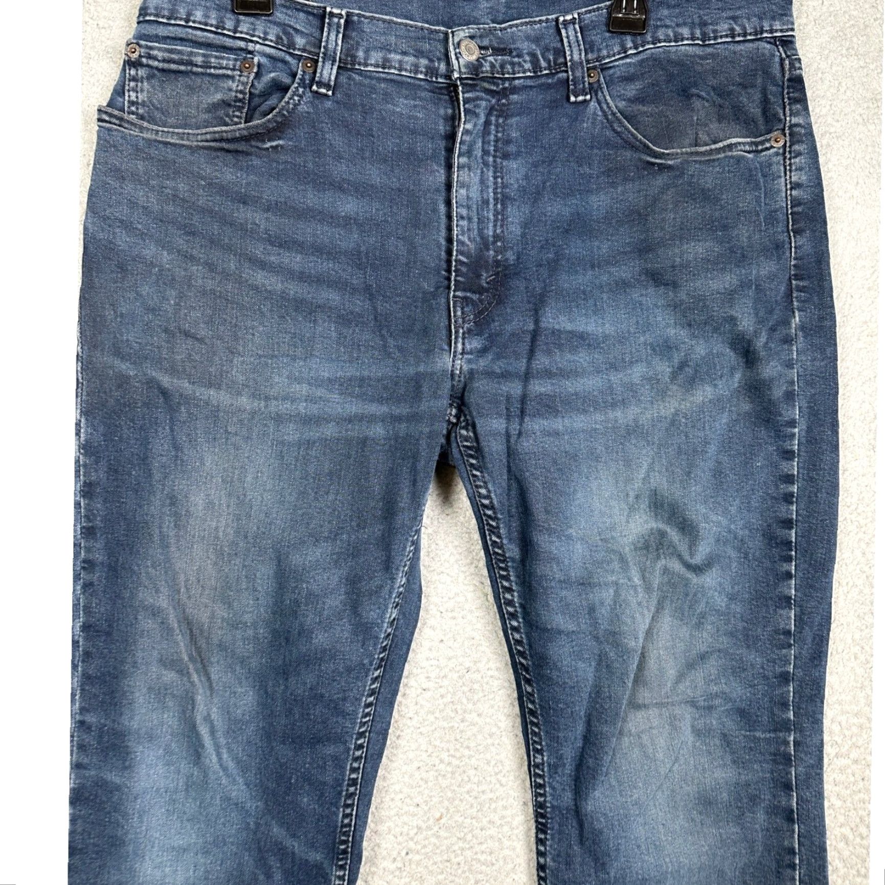 Levi's Levis 514 Jeans 36x32 Blue Straight Regular Distressed 5-Pocket Denim Mens Jeans Size US 36 / EU 52 - 3 Thumbnail