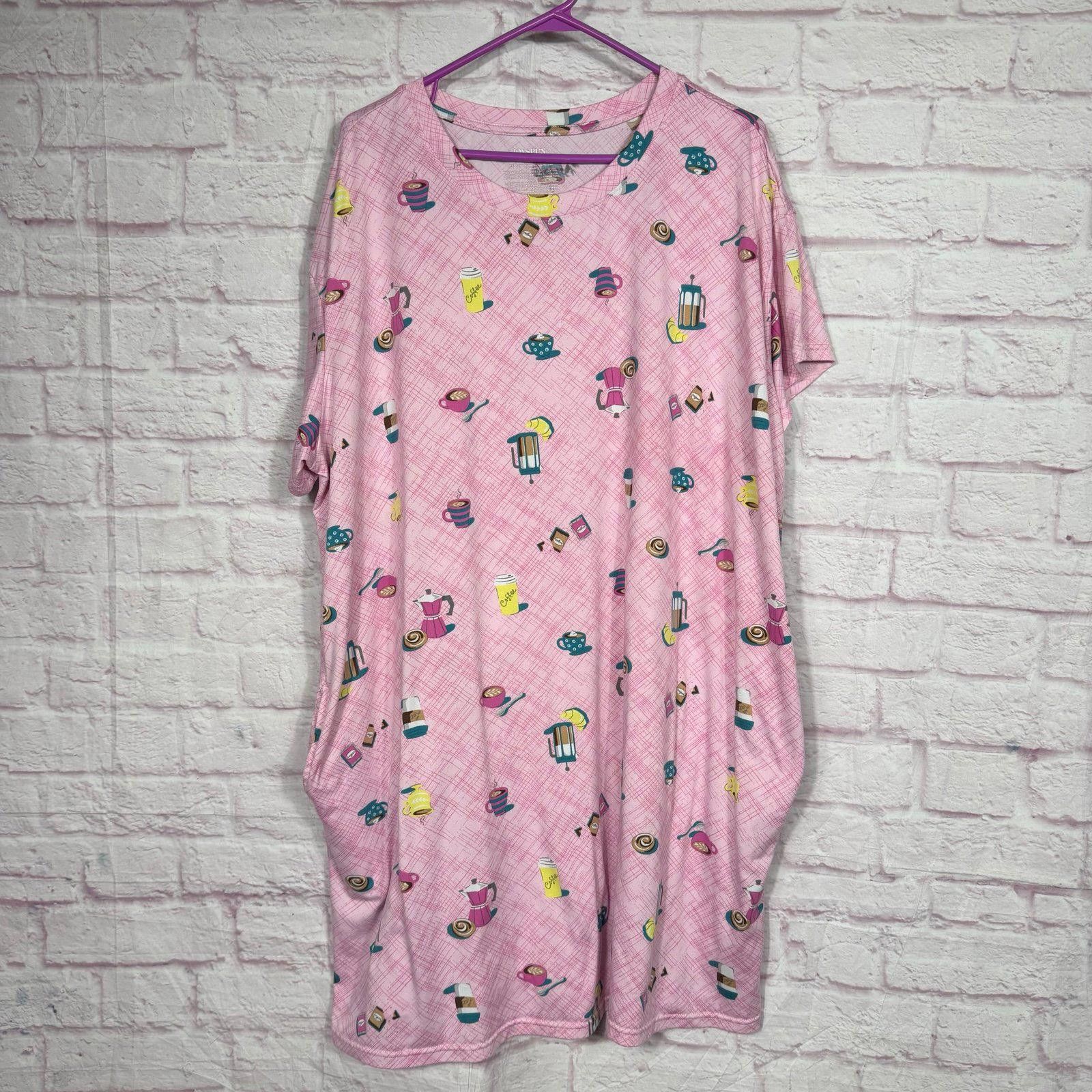 Other Joyspun Pink Coffee Print Nightgown 2X/3X Size ONE SIZE - 1 Thumbnail
