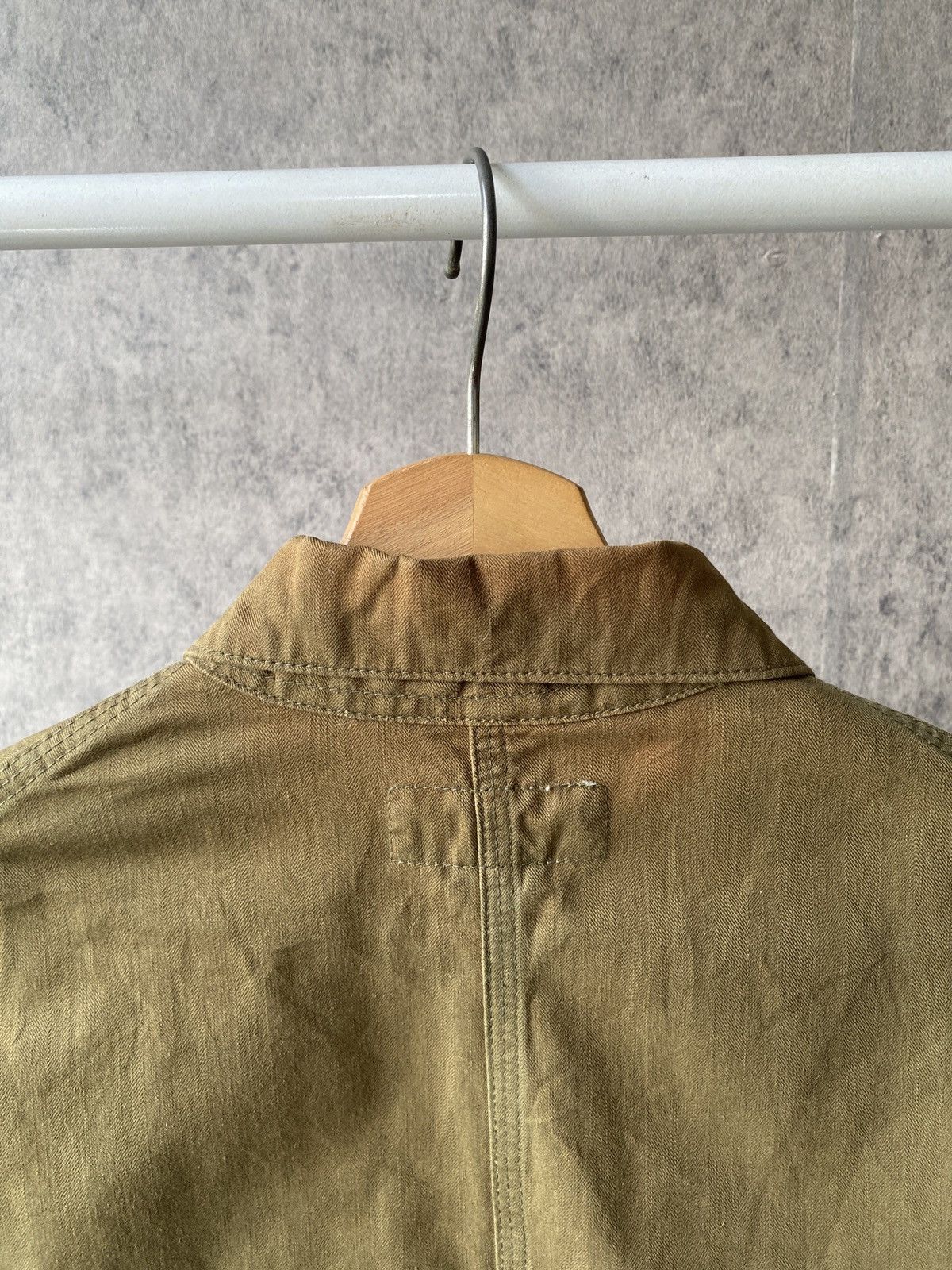 Sassafras Sassafras Japan Olive Green Sunfaded Button Jacket Size US M / EU 48-50 / 2 - 12 Thumbnail