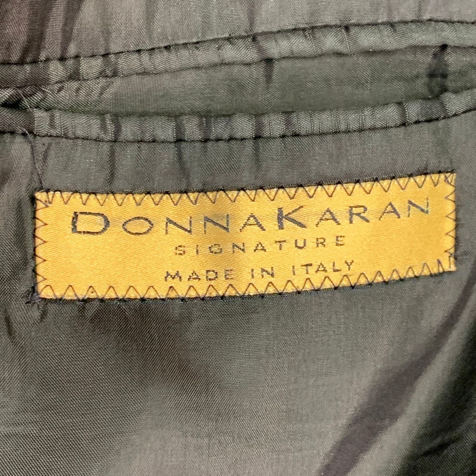 Donna Karan DONNA KARAN Size 44 Black Notch Lapel Sport Coat Size 44R - 8 Thumbnail
