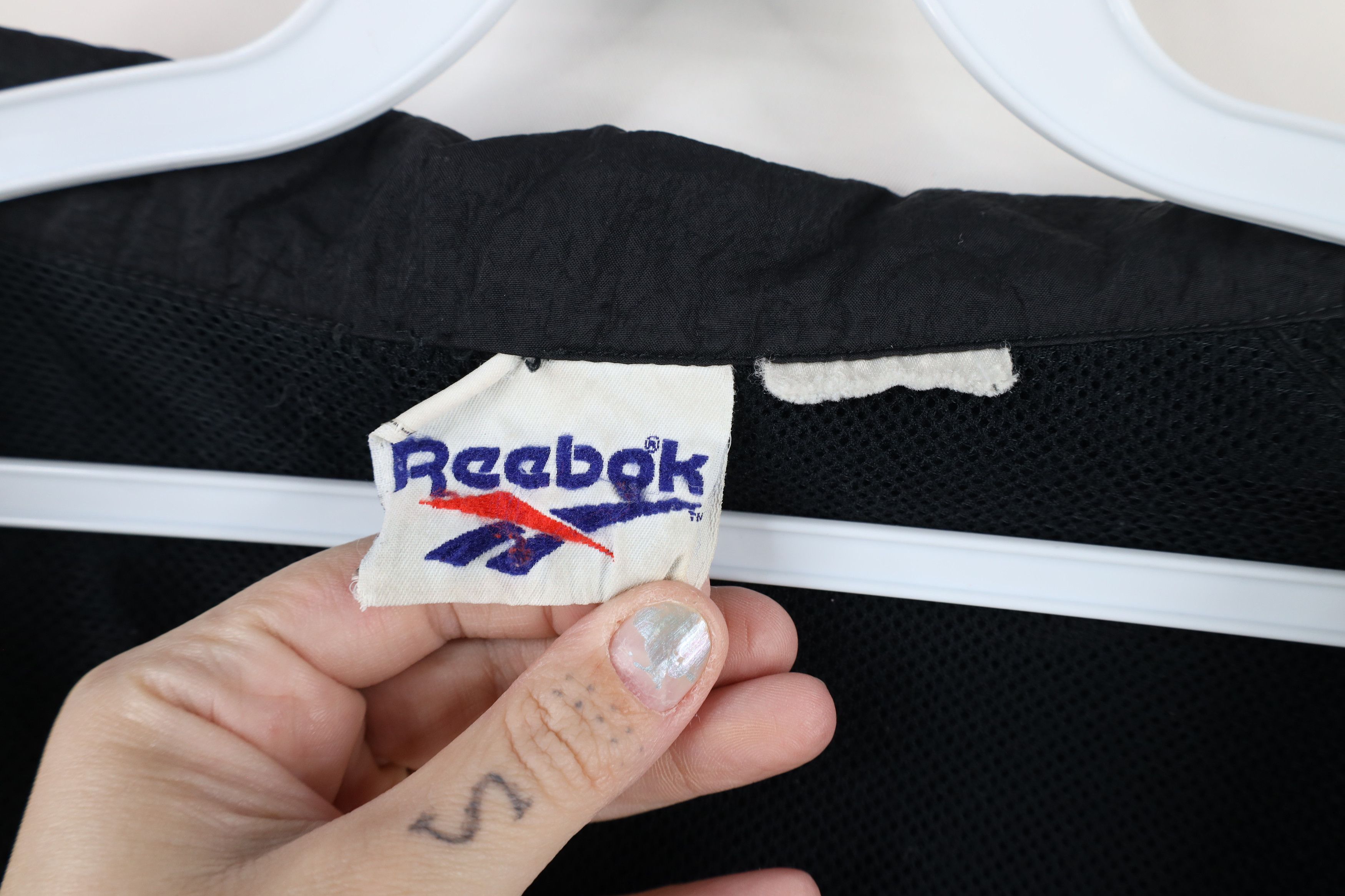 Reebok × Vintage Vintage 90s Reebok Out Full Zip Windbreaker Jacket Black Size US XXL / EU 58 / 5 - 9 Thumbnail