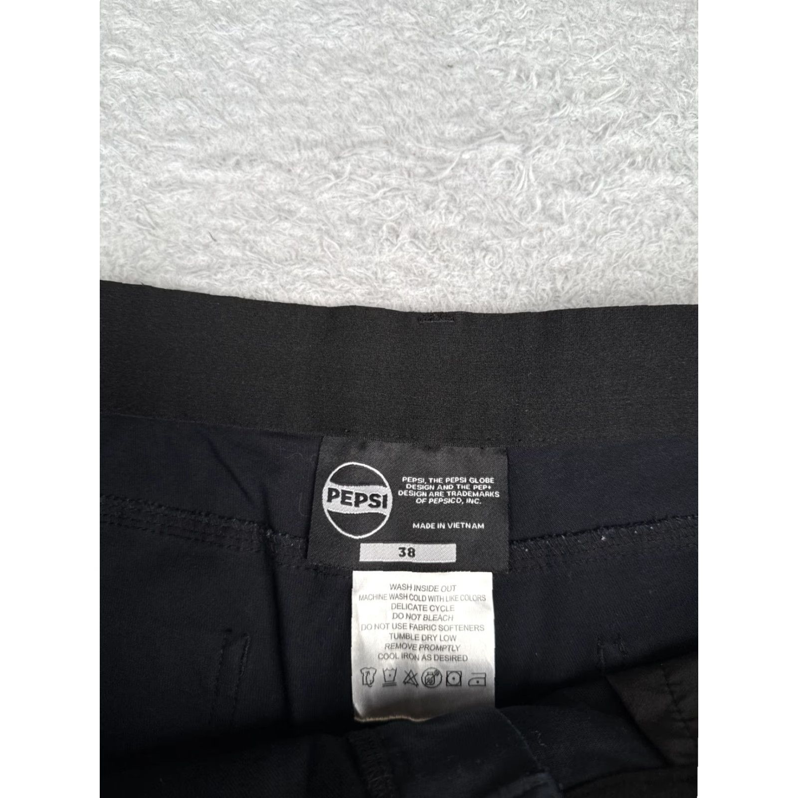 Vintage Pepsi PM-SHORT Cotton Blend Uniform Shorts Adult 38 Black Blue Pockets Men Work 10" Size US 38 / EU 54 - 7 Thumbnail